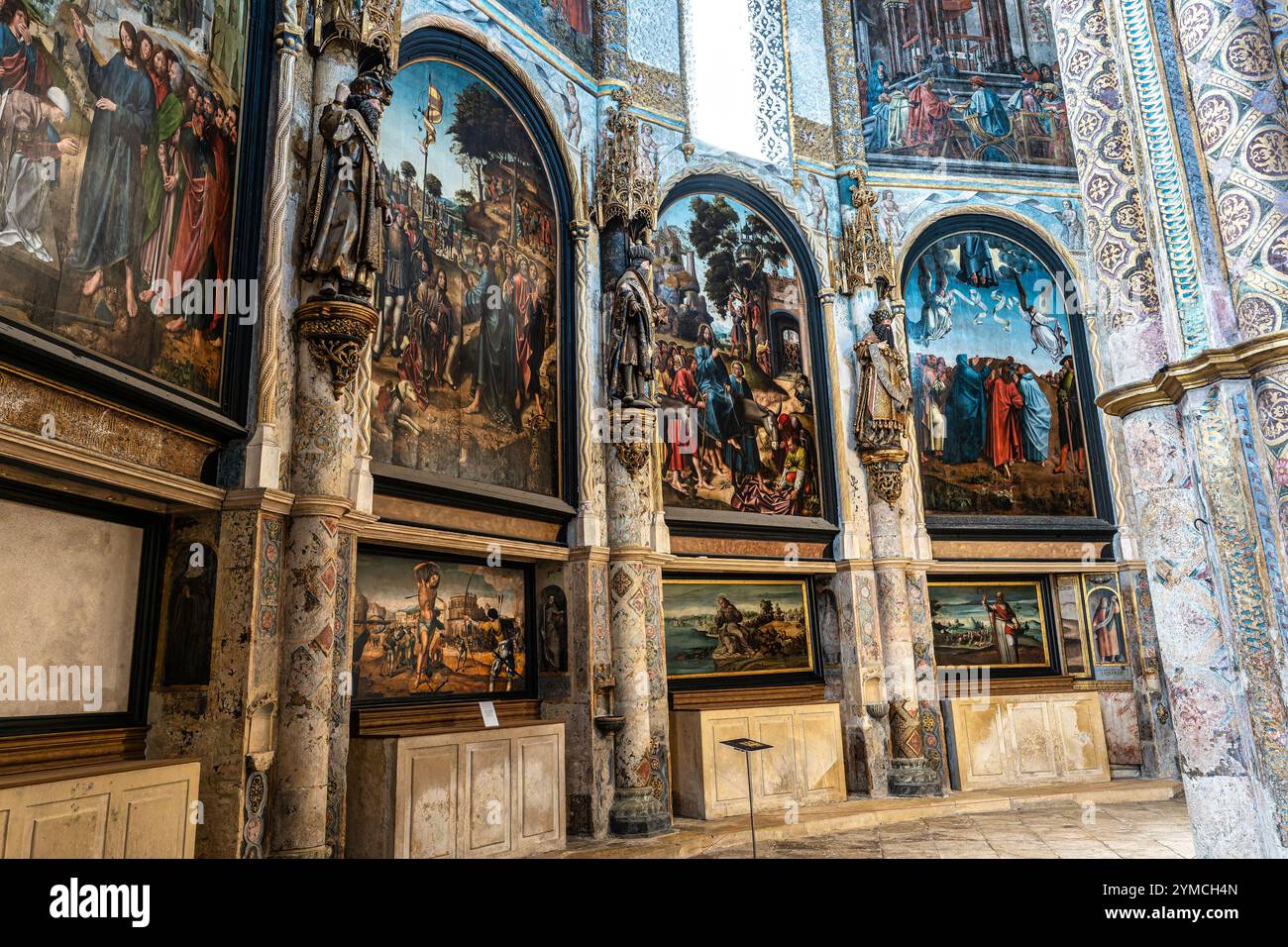 Interior view at the Charola of the Convent of Christ, magnificent ...