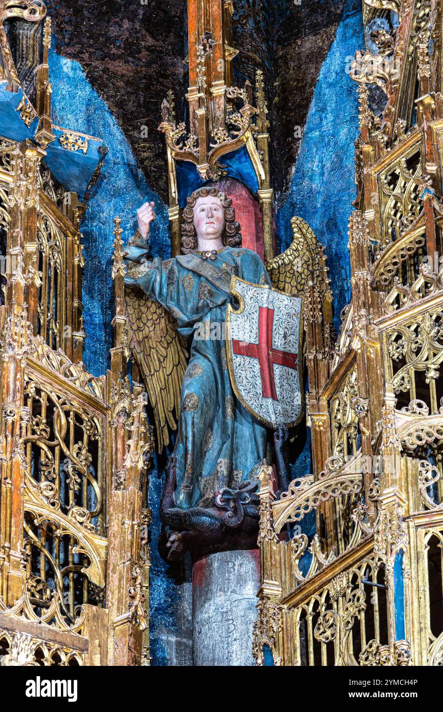 Interior view at the Charola of the Convent of Christ, magnificent ...