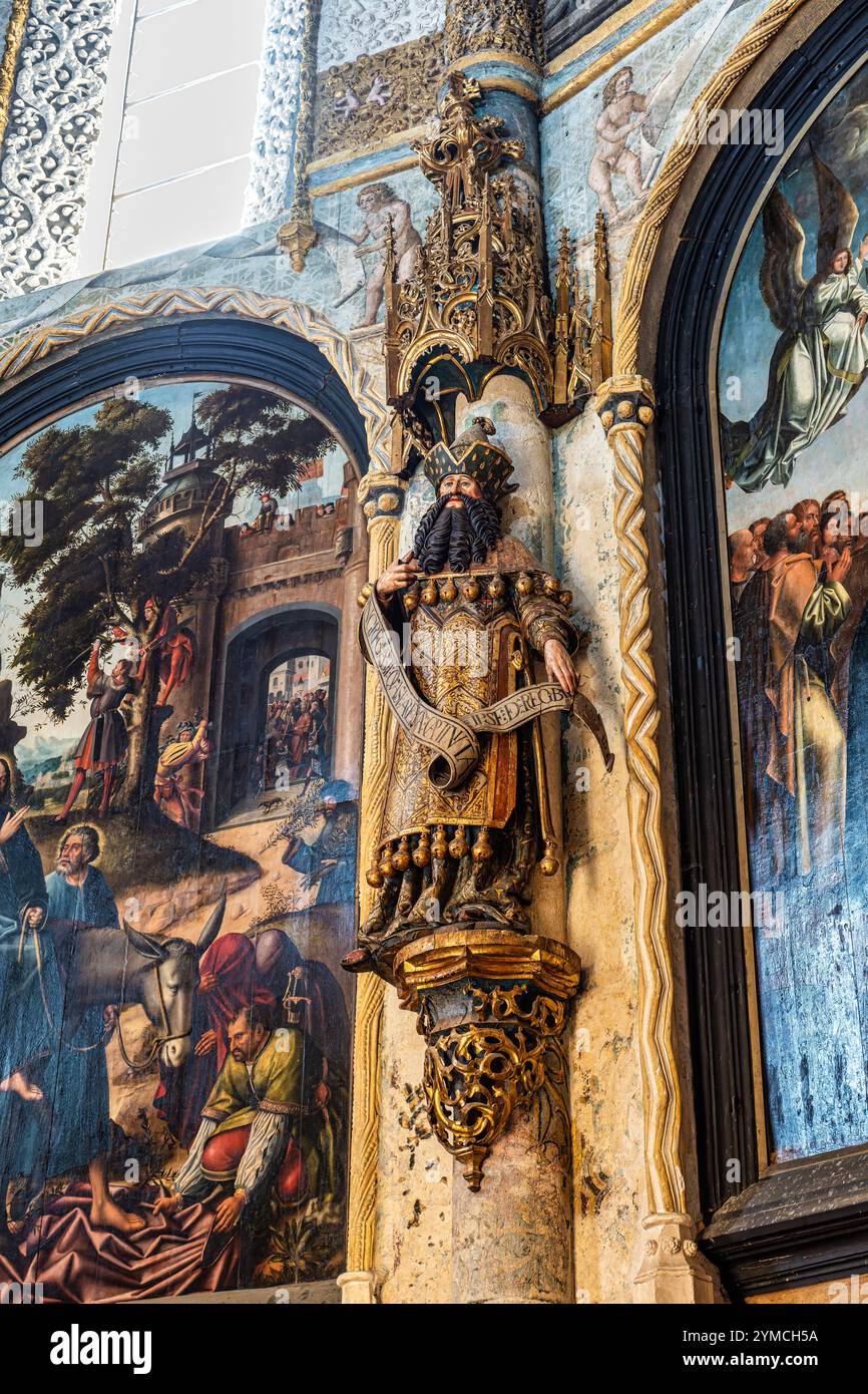 Interior view at the Charola of the Convent of Christ, magnificent ...