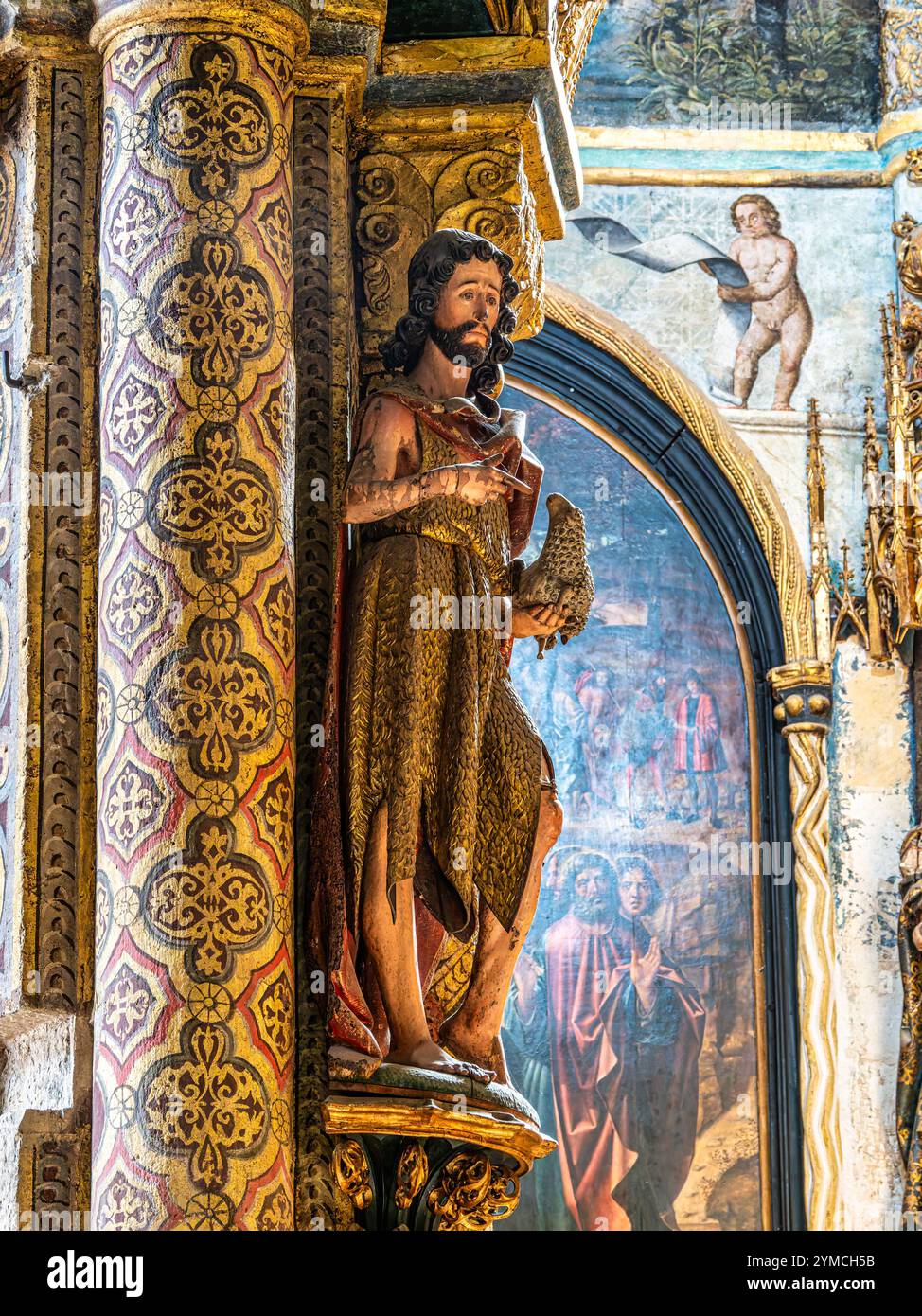 Interior view at the Charola of the Convent of Christ, magnificent ...