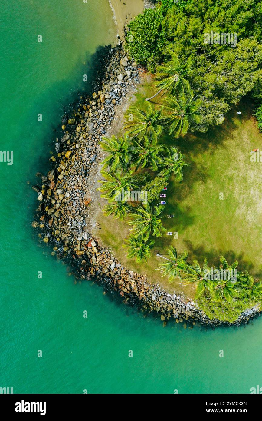 Drone view tropical island green hi-res stock photography and images ...