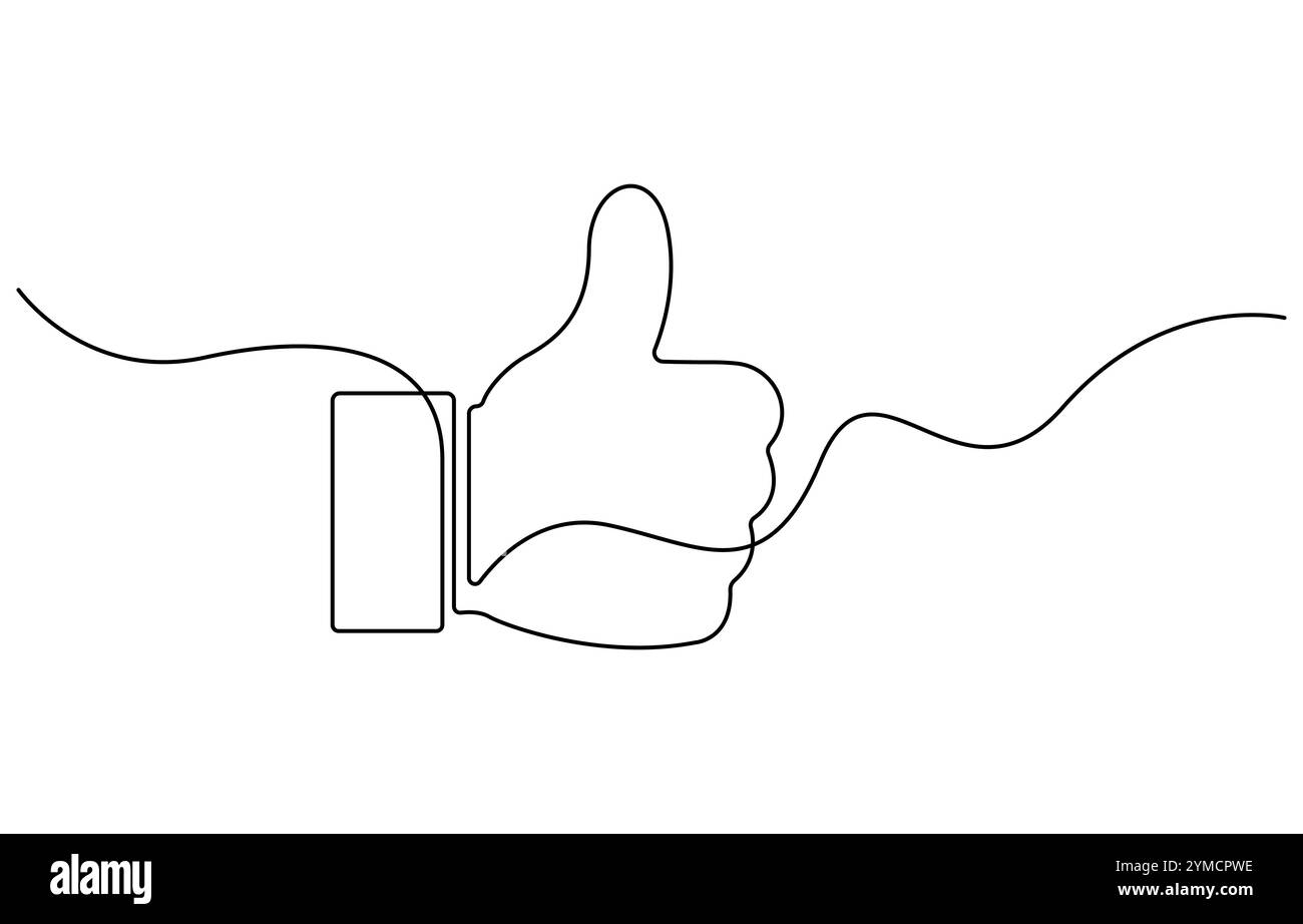 Thumbs Up continuous line drawing Stock Vector Image & Art - Alamy