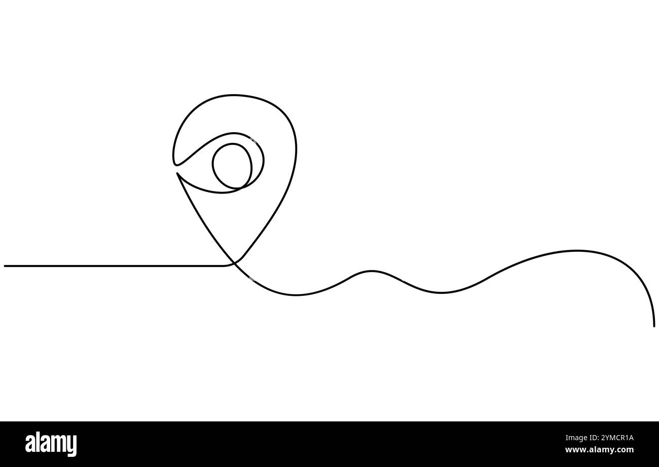 continuous one line google map point route directions and location ...