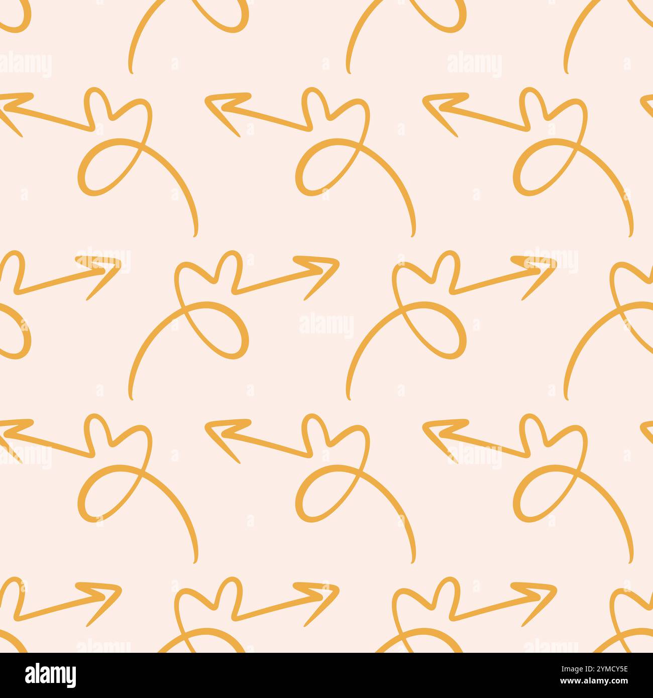 Scrapbook Arrows Seamless Pattern Cute Background  Stock Vector