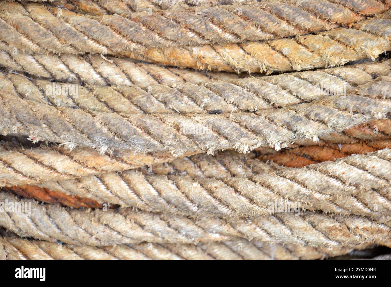 roll of old rope Stock Photo - Alamy
