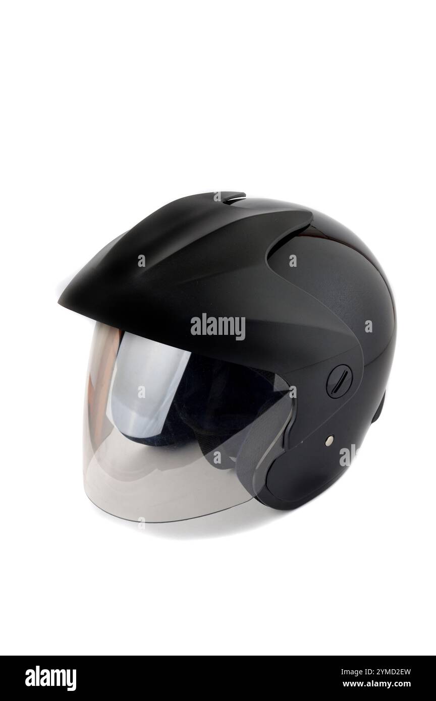 black helmet on white background Stock Photo - Alamy