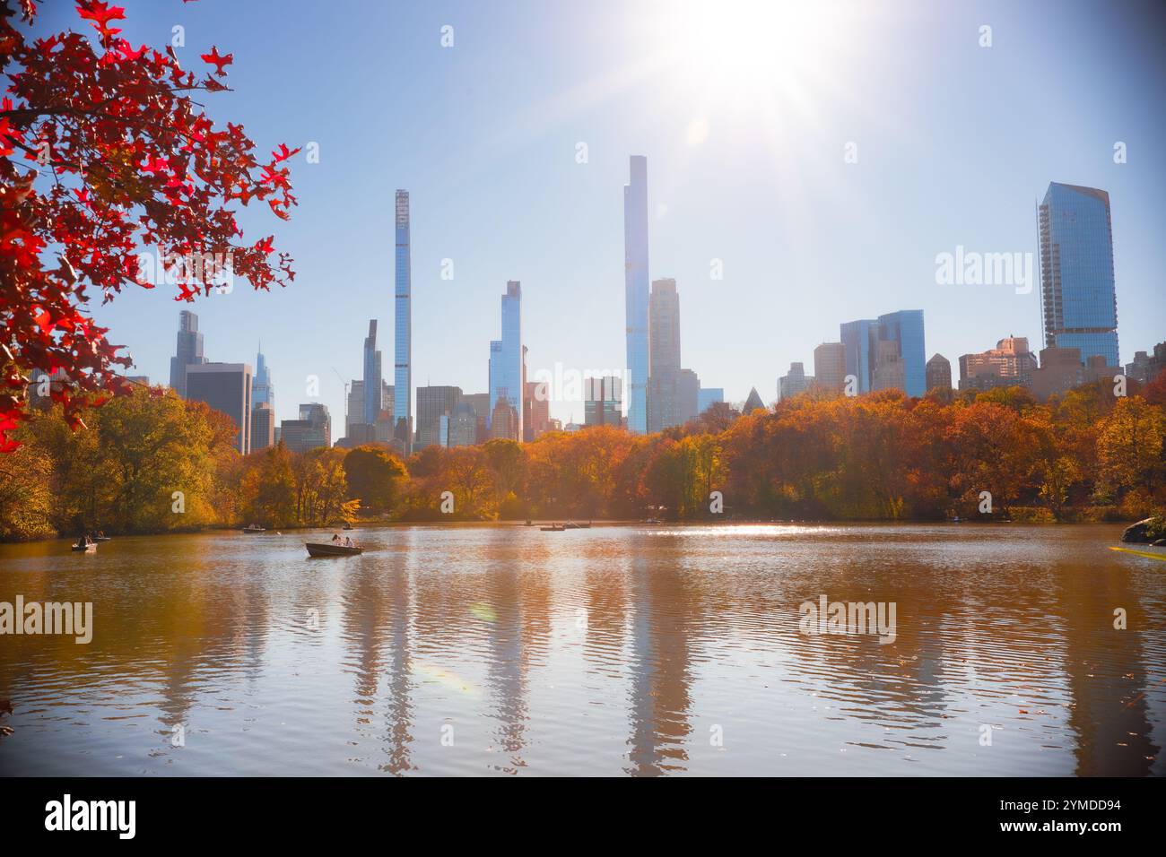 A beautiful and peaceful afternoon in Central Park Stock Photo