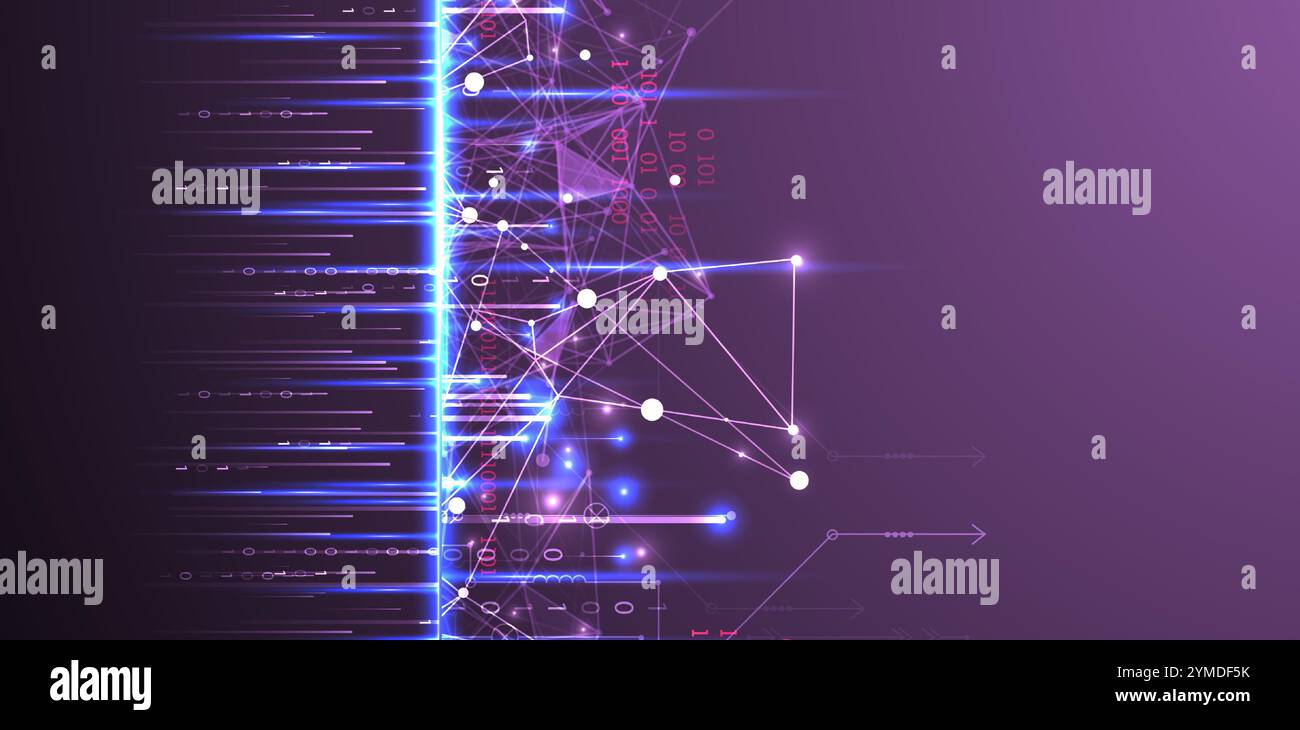 Big Data futuristic, technology light design. Vector datum digital ...