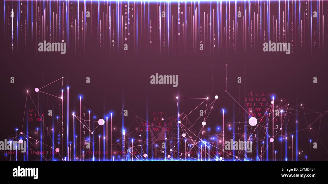 Big Data futuristic, technology light design. Vector datum digital ...