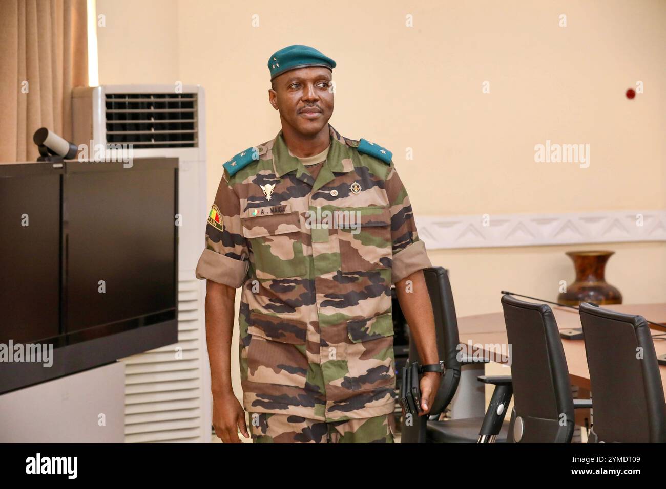 Bamako. 22nd Oct, 2024. This file photo taken on Oct. 22, 2024 shows Abdoulaye Maiga in Bamako, Mali. The Malian government on Thursday appointed Abdoulaye Maiga as prime minister to replace Choguel Kokalla Maiga, according to a decree issued by President Assimi Goita. Credit: Habib Kouyate/Xinhua/Alamy Live News Stock Photo