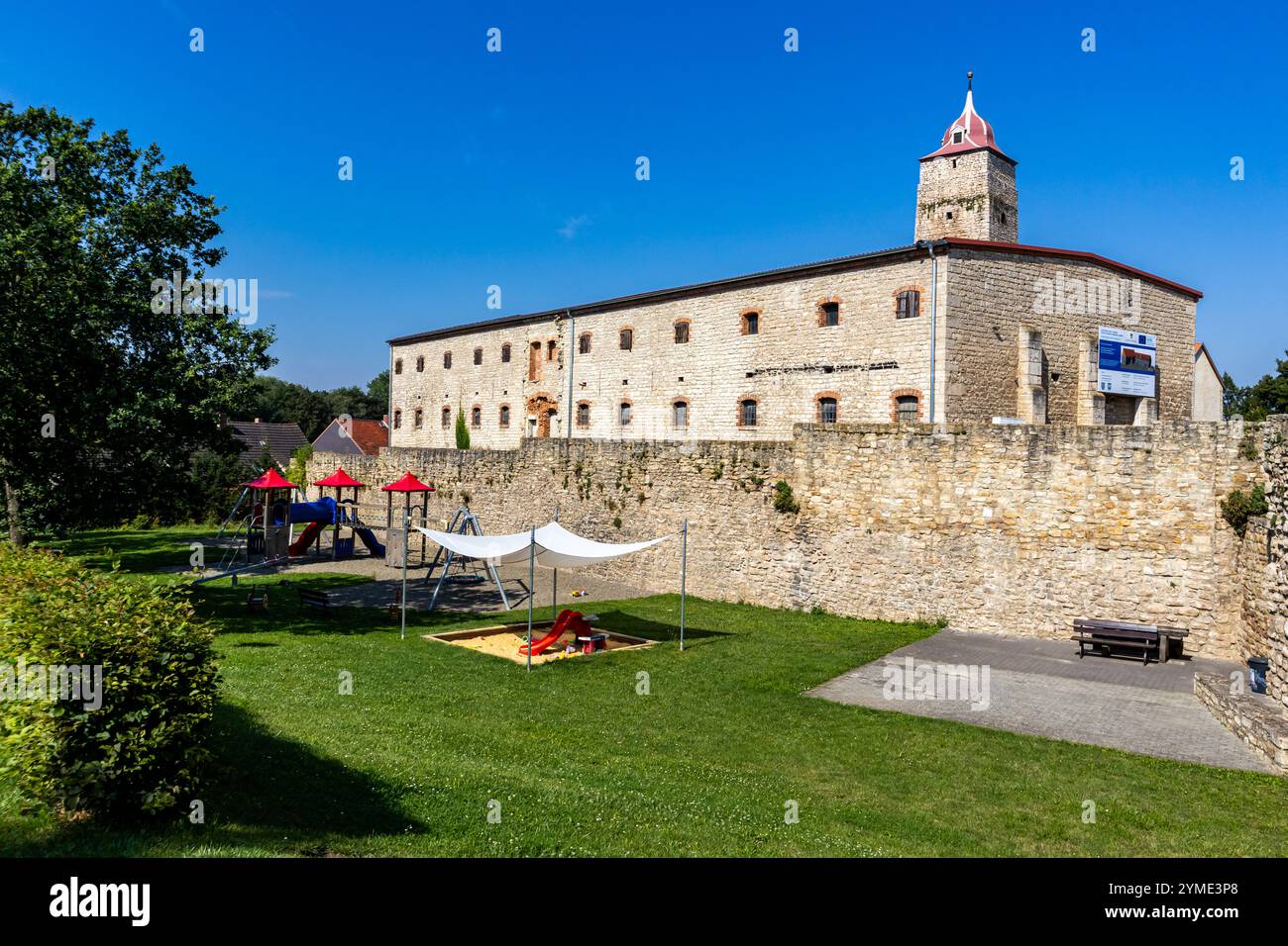 Burg Hausneindorf Selke Aue Stock Photo