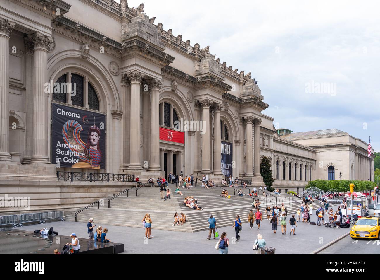 New York City, USA - August 17, 2022: People in front of The Metropolitan Museum of Art in New York City, USA. Stock Photo