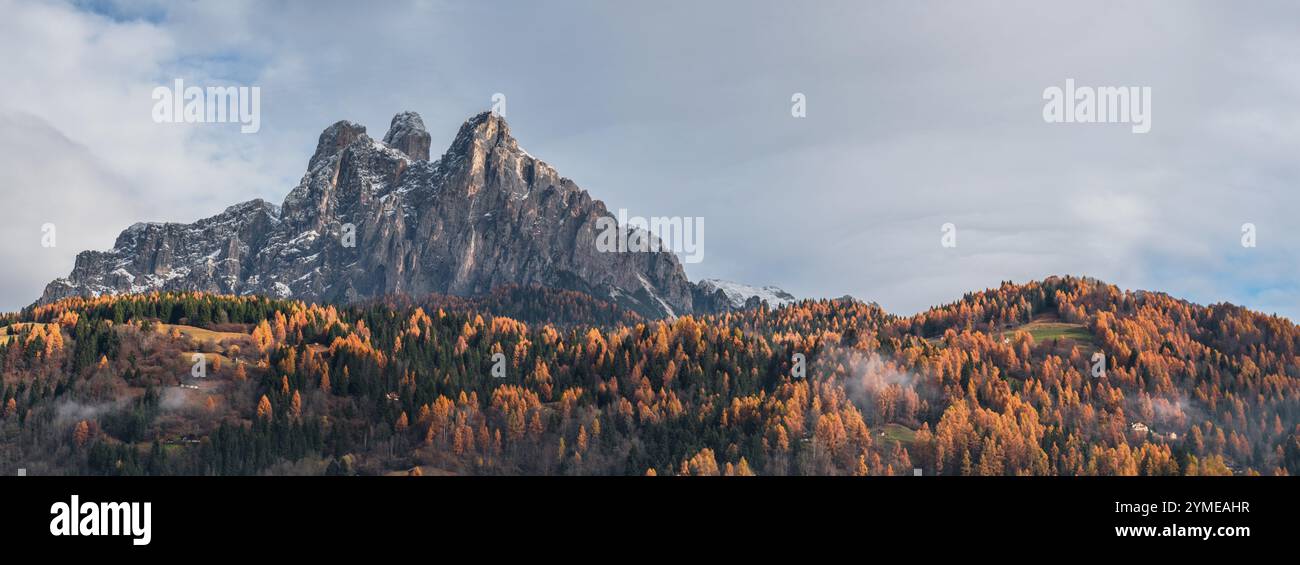 Scenic Mountains Landscapes of Dolomites, Italy. Stock Photo