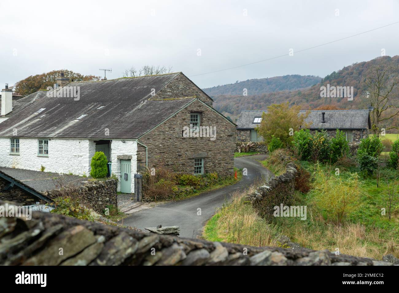 Staveley-in-Cartmel a small village in Cumbria, England Stock Photo