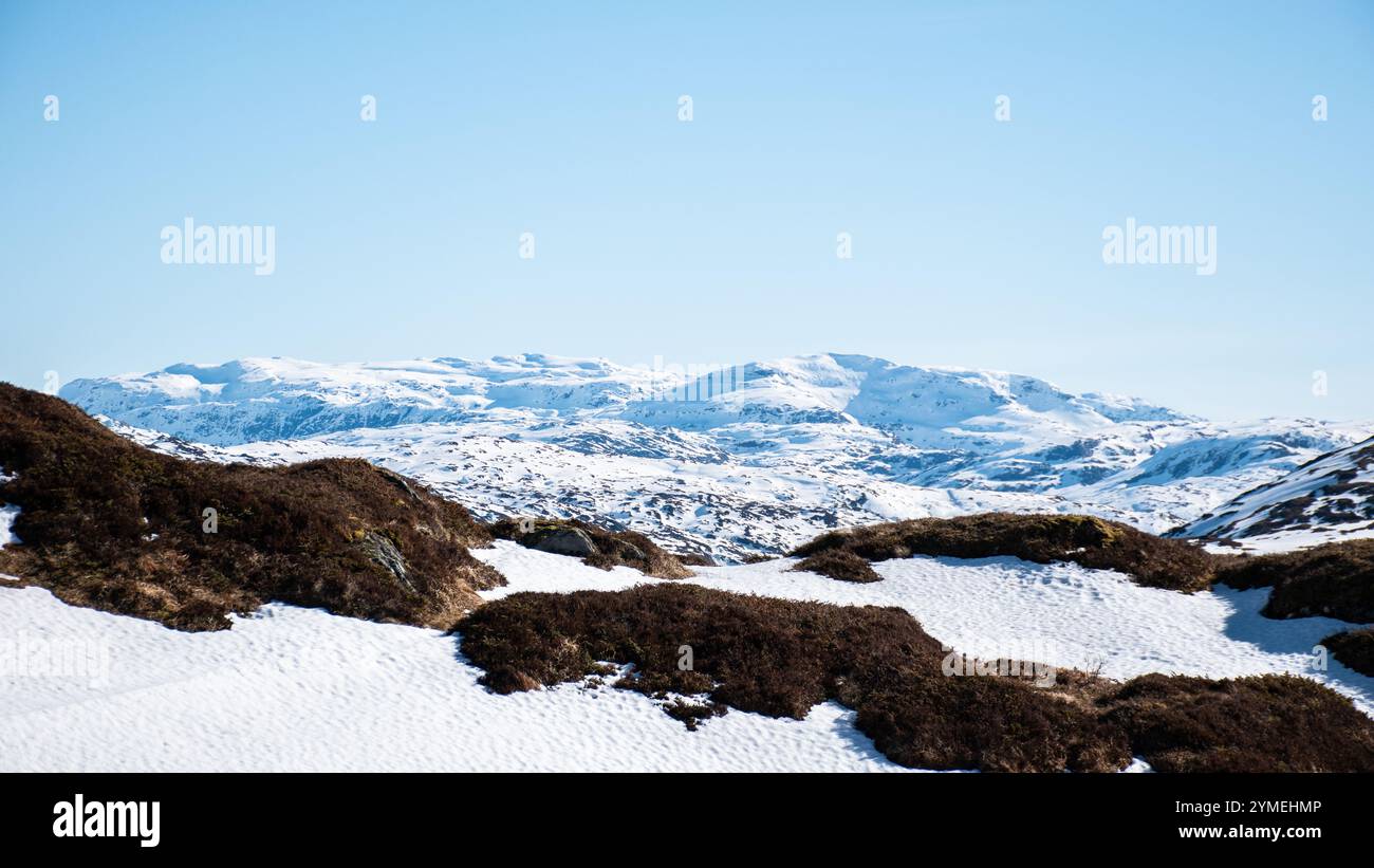 Fjords Spring Landscapes of the fjords on the hike to Hananipa view point, Norway ...