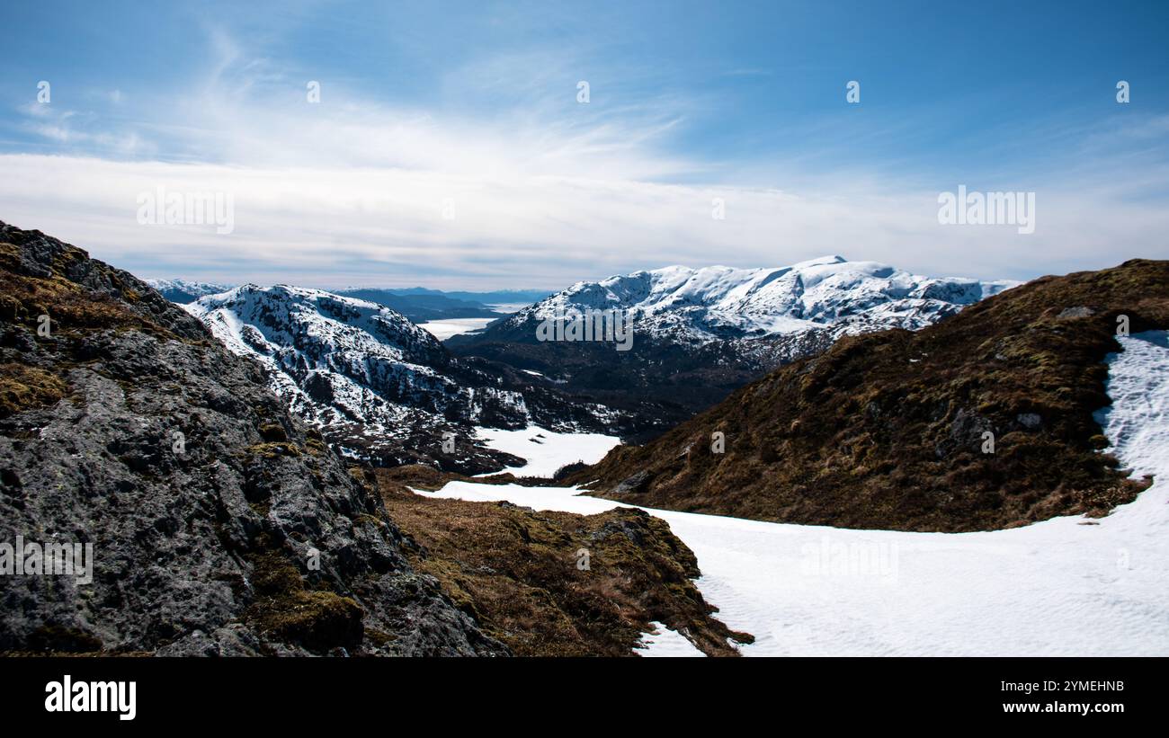 Fjords Spring Landscapes of the fjords on the hike to Hananipa view point, Norway ...