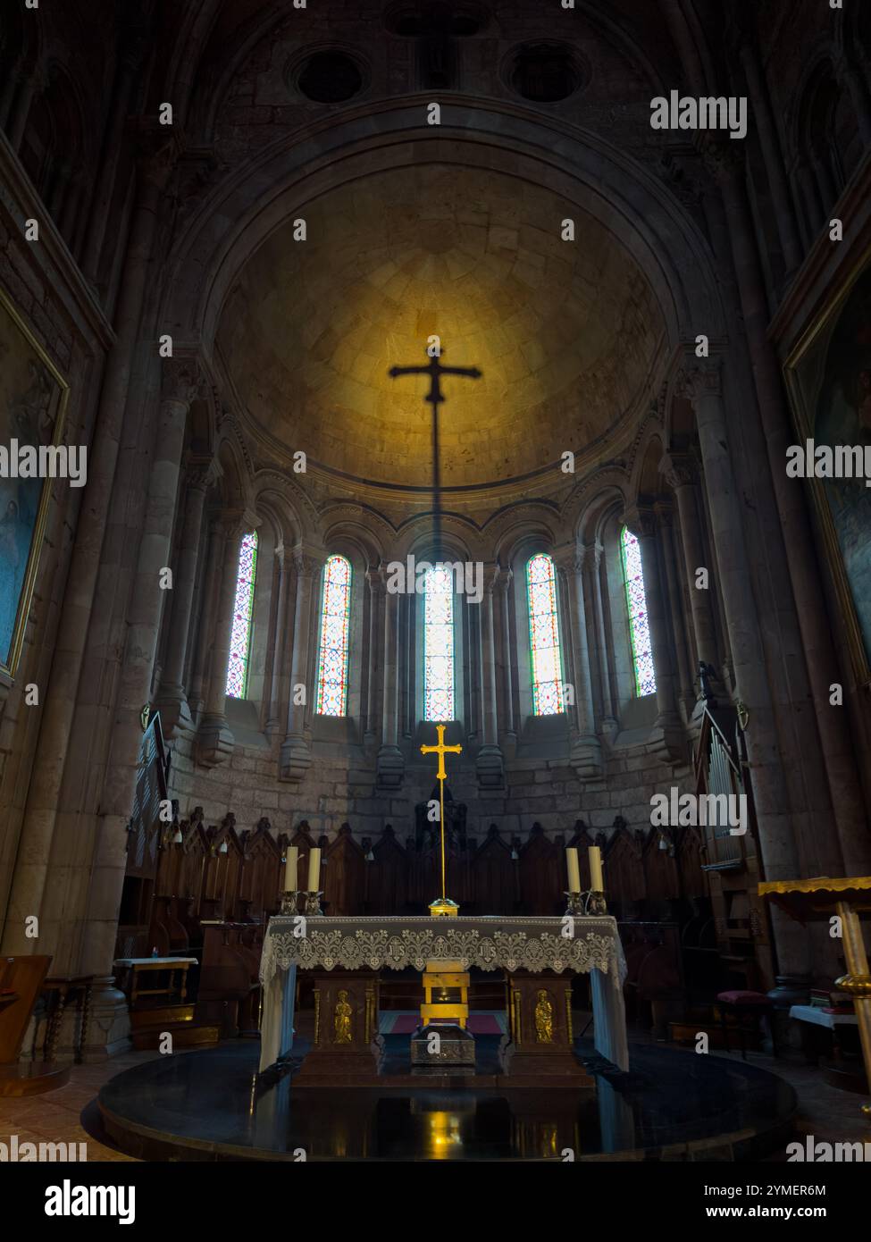 Shrine of the Basilica of Santa María la Real de Covadonga, Asturias, Spain - Smartphone Captured Stock Image
