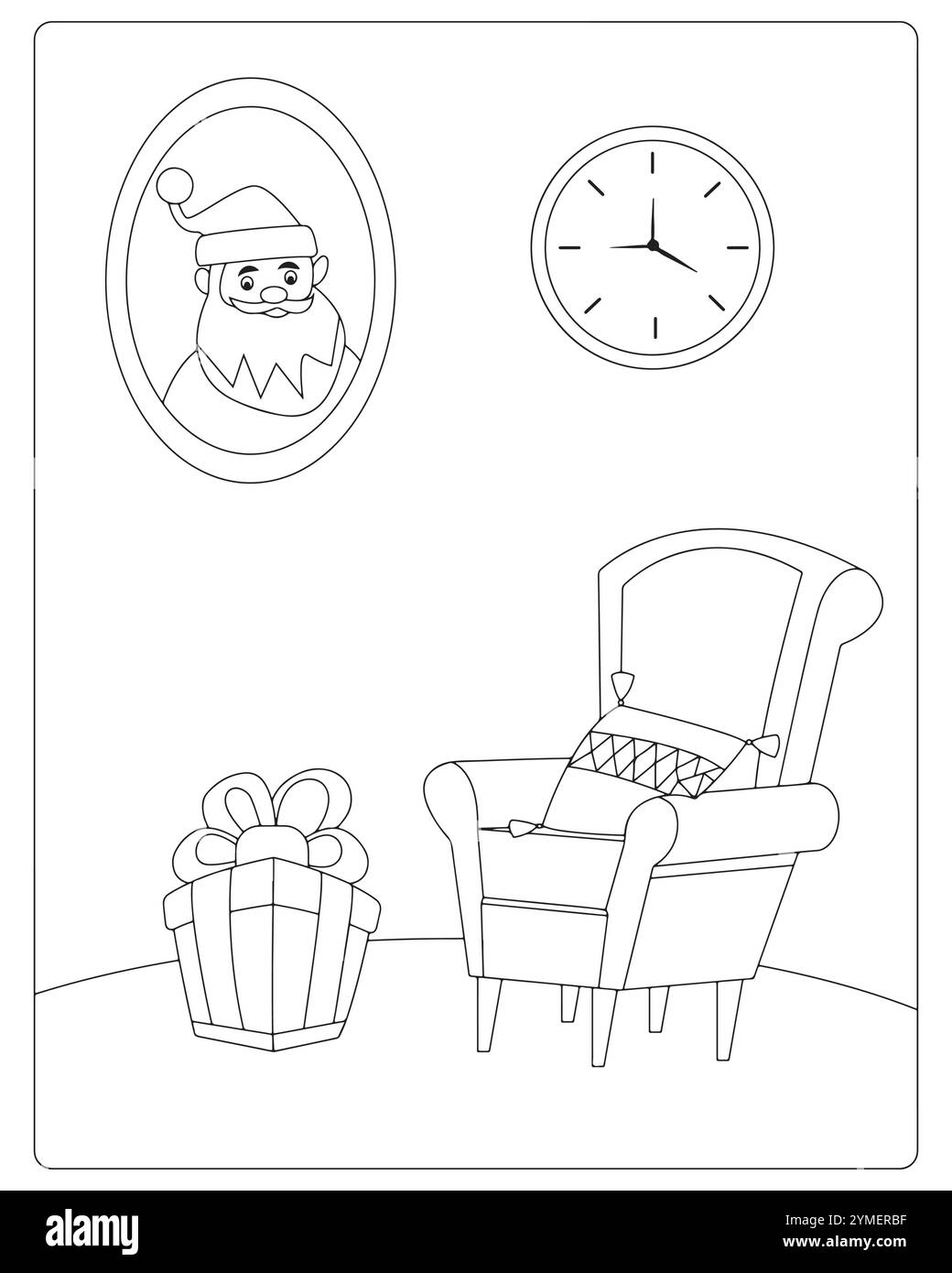 Christmas Coloring Page for Kids Stock Vector Image & Art Alamy