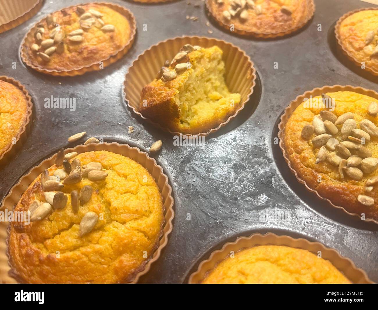 savory muffins, savory cupcakes, red lentils cupcakes, red lentil muffins, healthy food, homemade food, homemade breakfast, home baking, baking tray - Smartphone Captured Stock Image