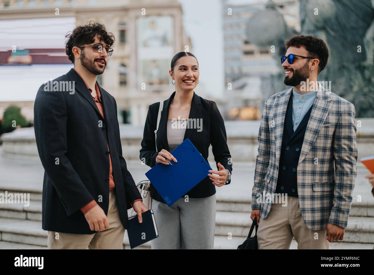 Team young professionals having conference hi-res stock photography and ...