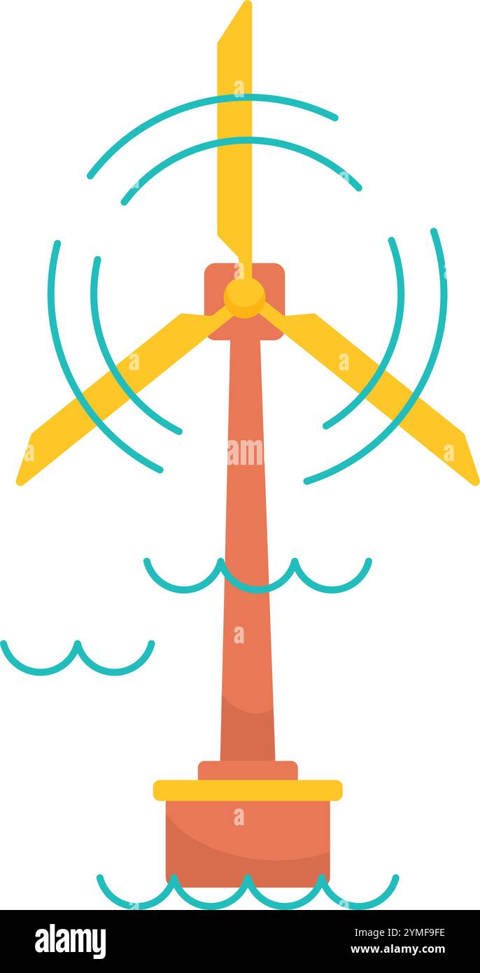 wind electro station ocean renewable energy Stock Vector Image & Art ...