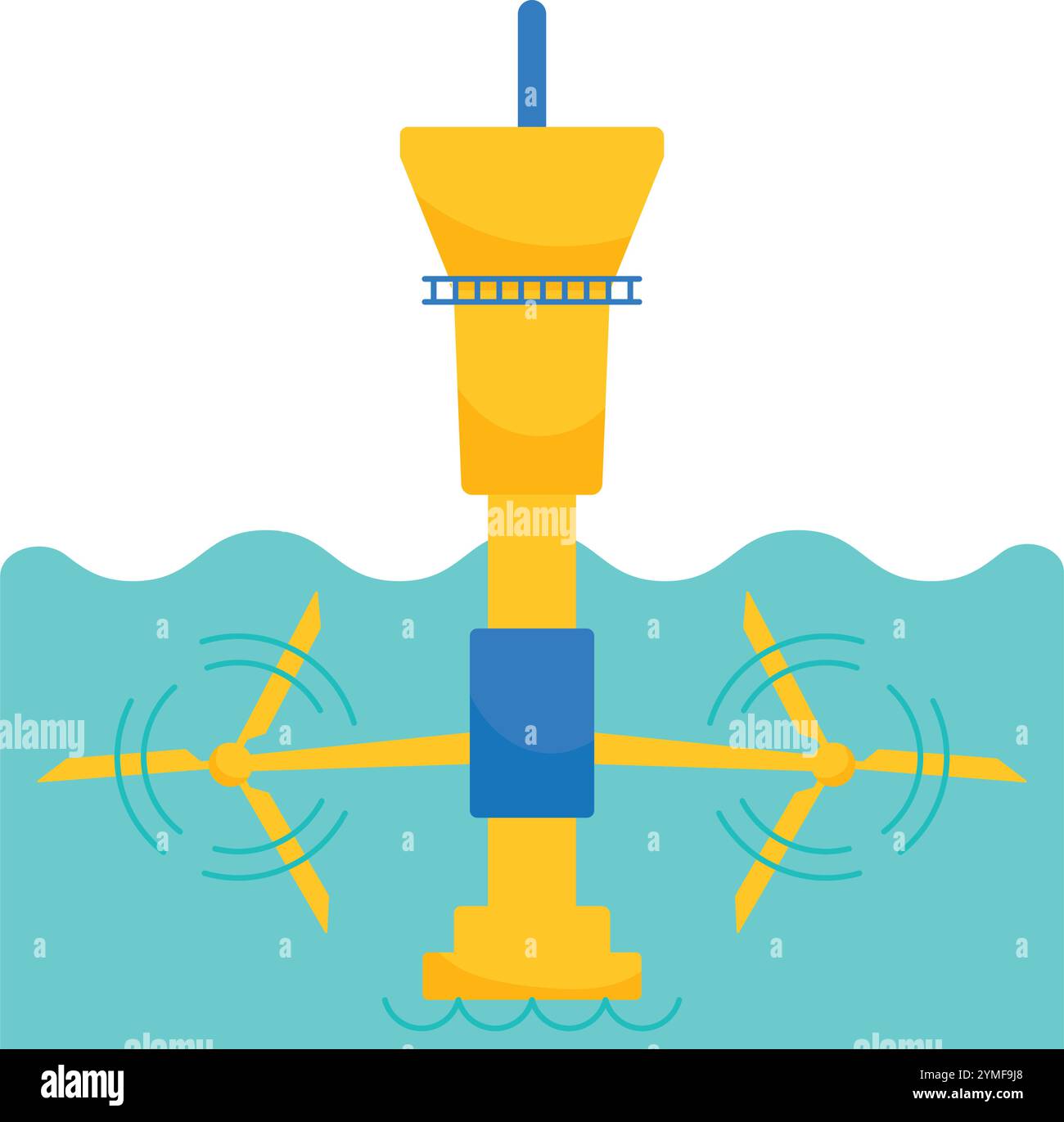 water turbine ocean renewable energy Stock Vector Image & Art - Alamy