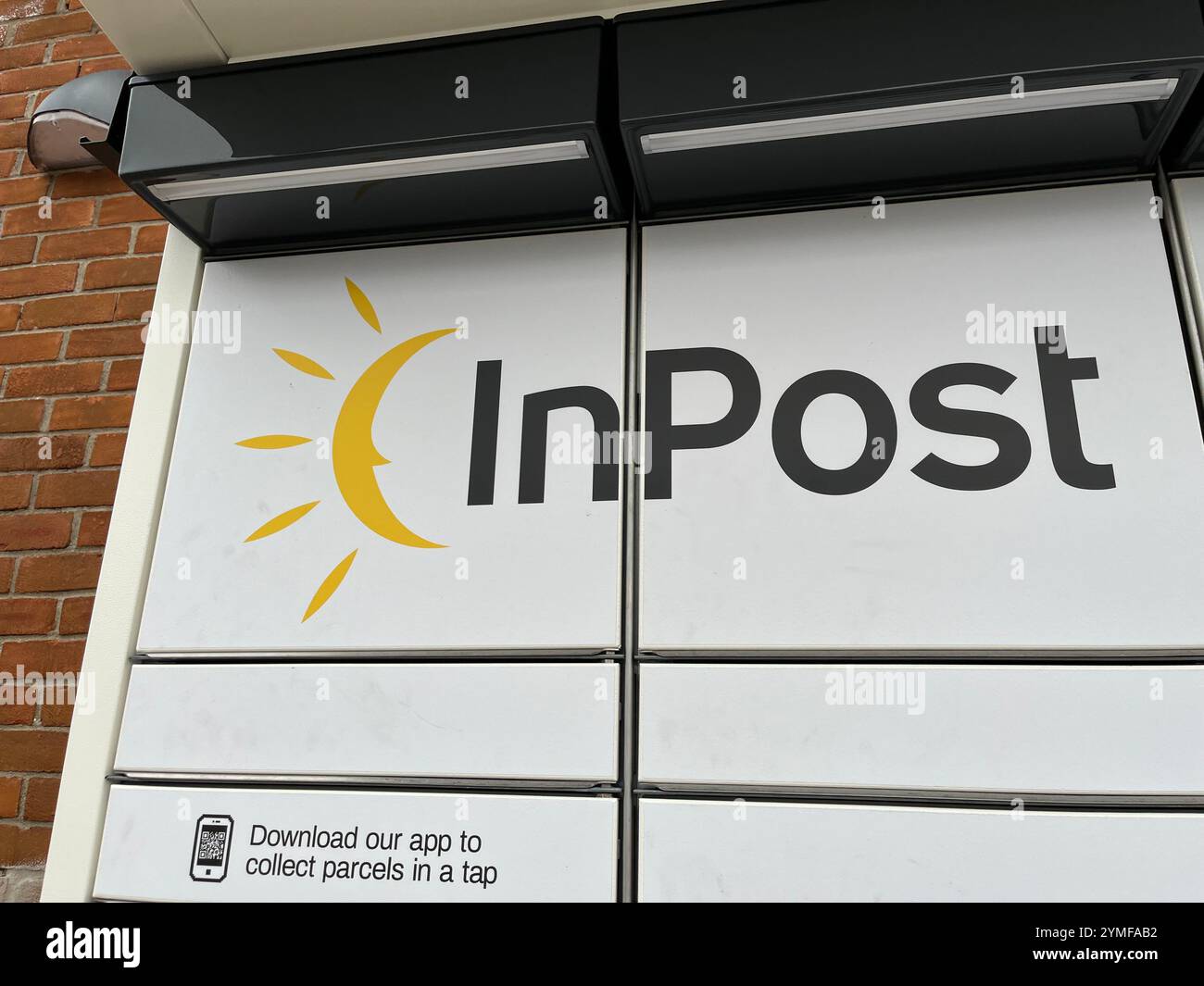 InPost Parcel Locker outside The Co-op in Killay. Swansea, Wales, United Kingdom. 8th November 2024. - Smartphone Captured Stock Image