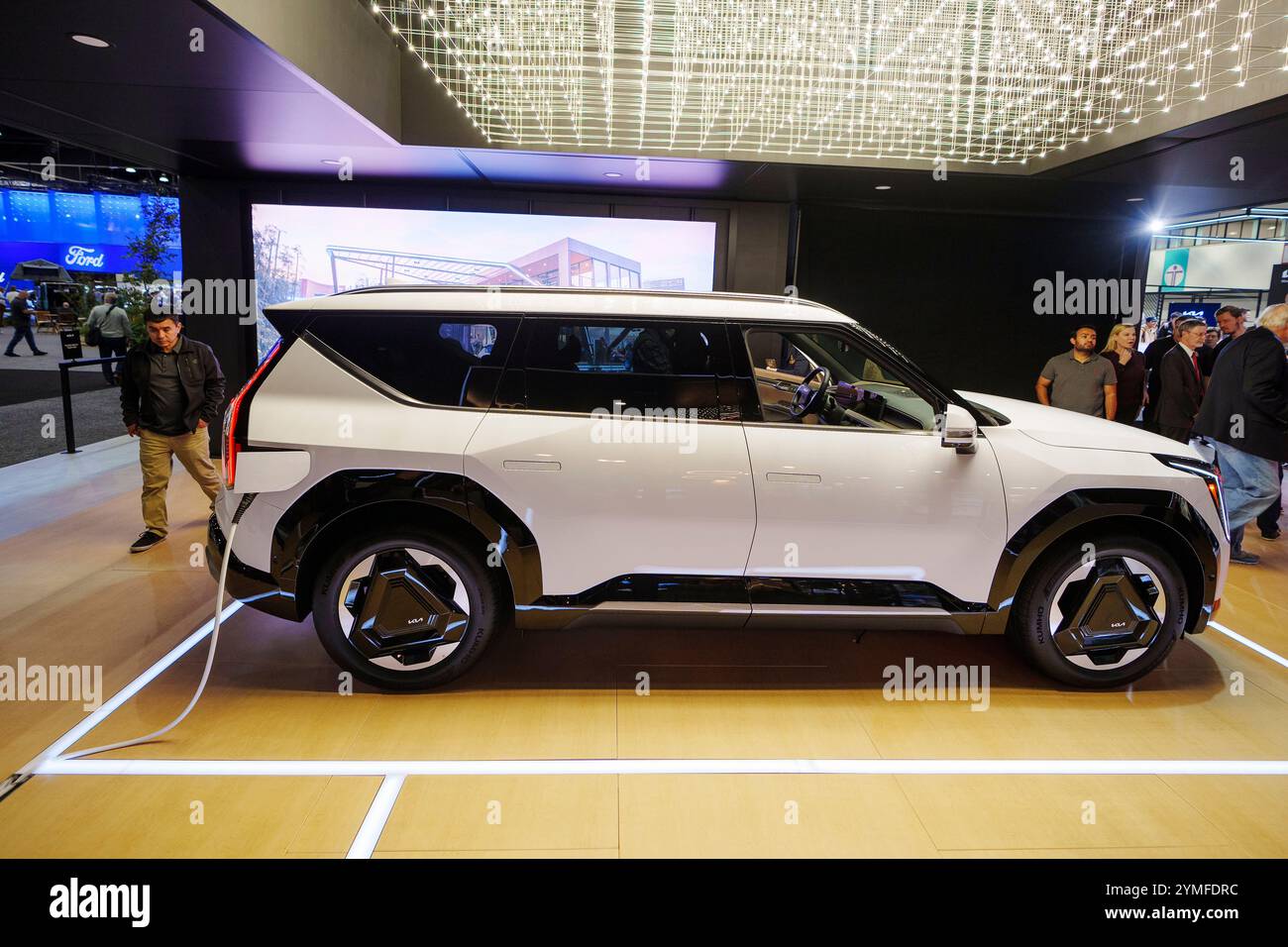 The 2025 KIA EV9 Land AWD is displayed at the AutoMobility LA Auto Show, Thursday, Nov. 21, 2024