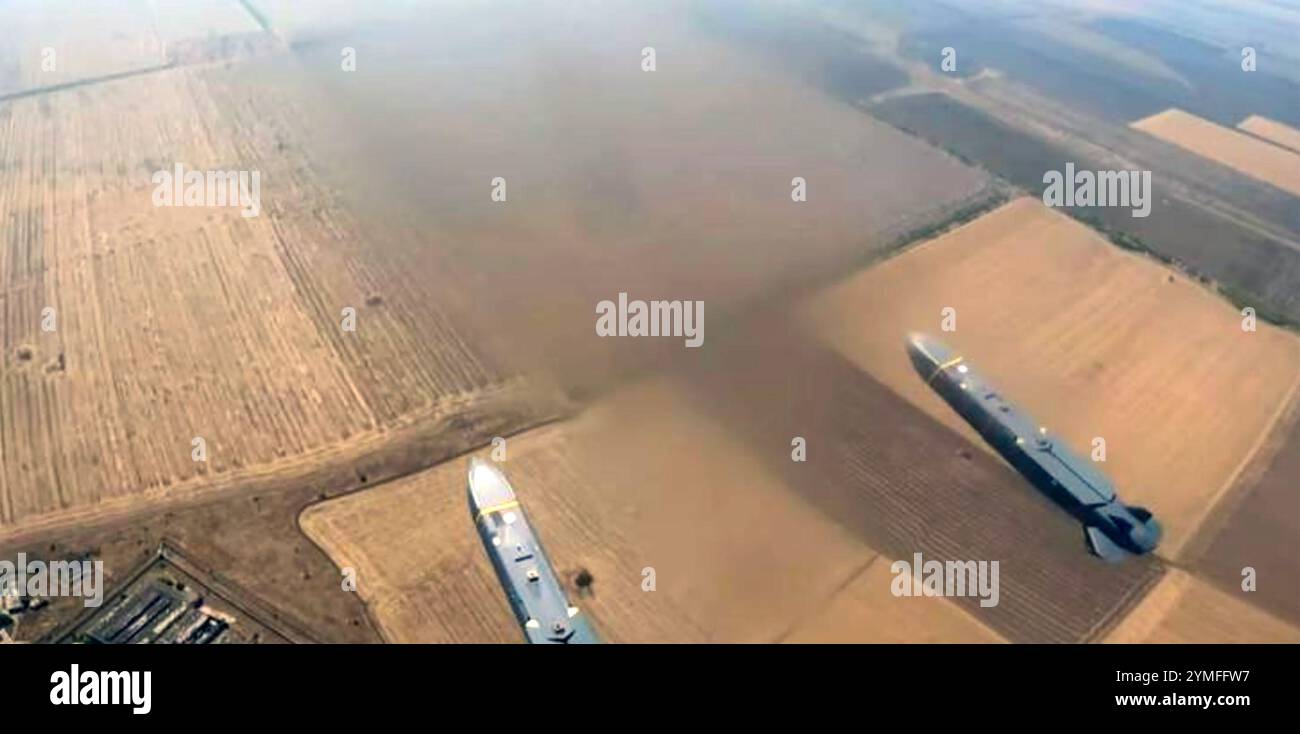 STORM SHADOW missiles being released from a modified Su-24 of the Ukrainian Air Force. Photo: UAF Stock Photo