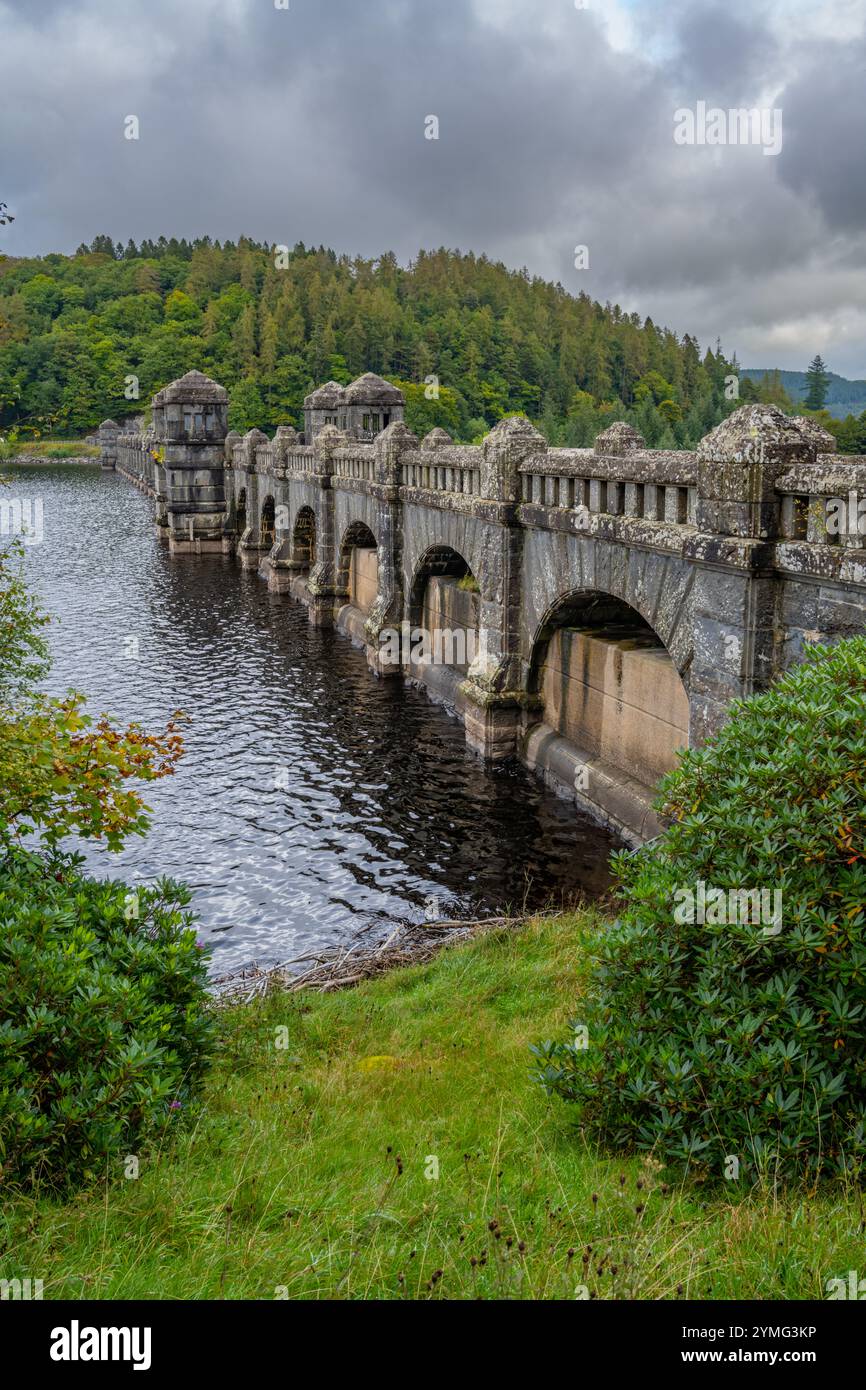 The dam on Lake Vyrnwy Powys Wales Stock Photo - Alamy