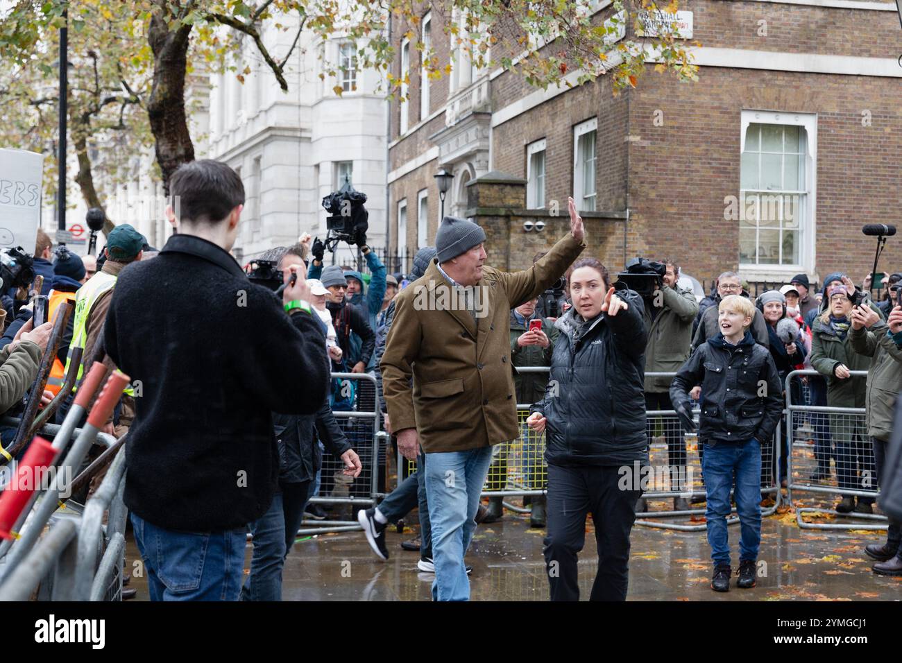 Jeremy Clarkson at Farmers protest against the change in Labour's Inheritance tax on farm land worth over £1million. Stock Photo