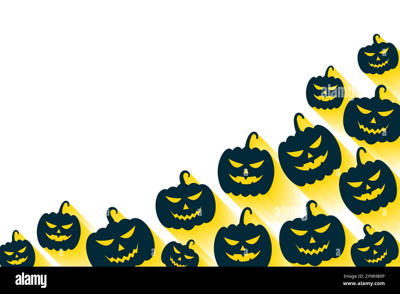 halloween pumpkin white background with text space vector Stock Vector ...