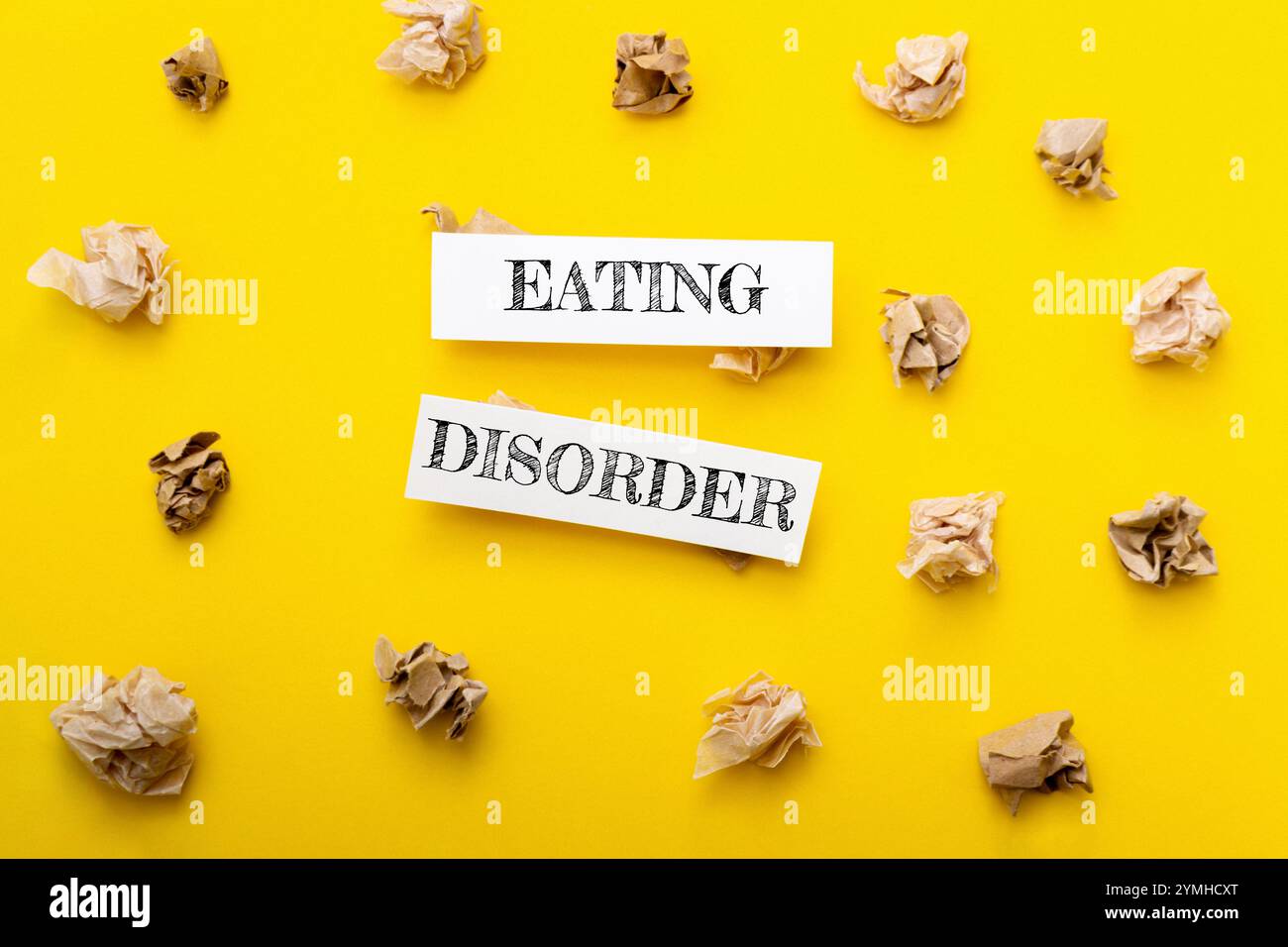 Eating disorder is a serious mental illness that affects a person's relationship with food and their body. It can lead to severe physical and emotiona Stock Photo