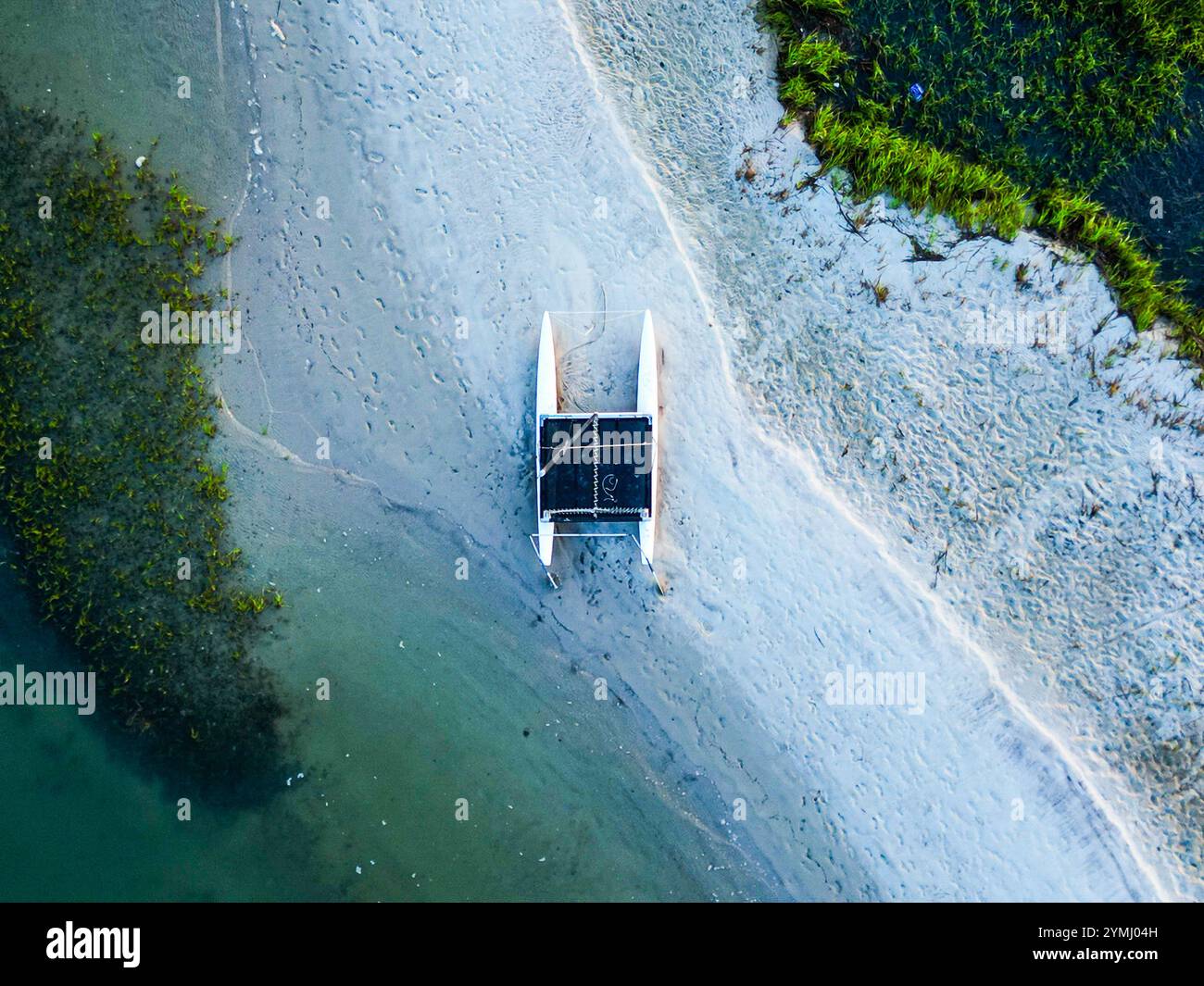 Aerial drone shot catamaran sailing hi-res stock photography and images ...