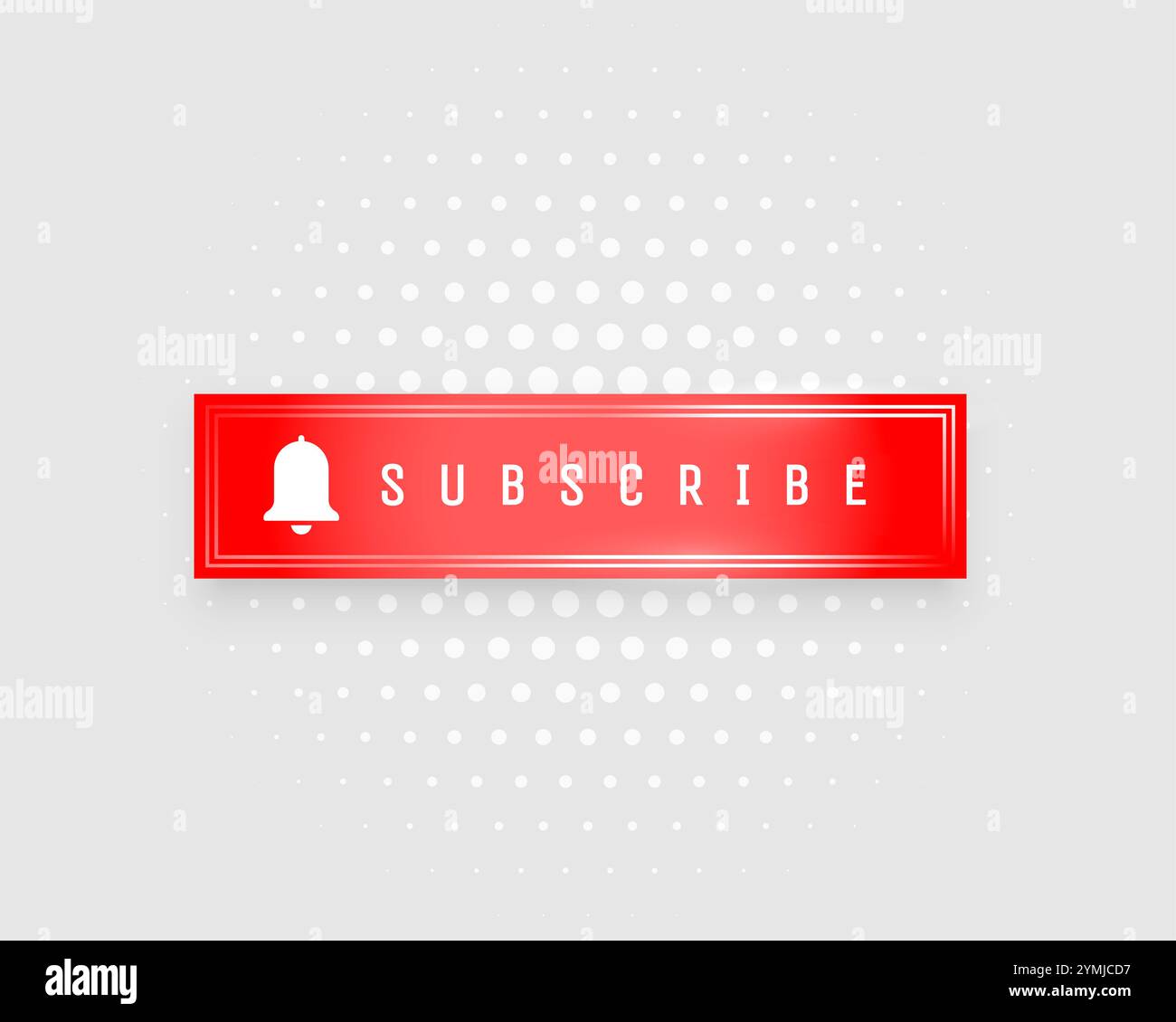 red subscribe and share button icon with halftone effect vector Stock ...