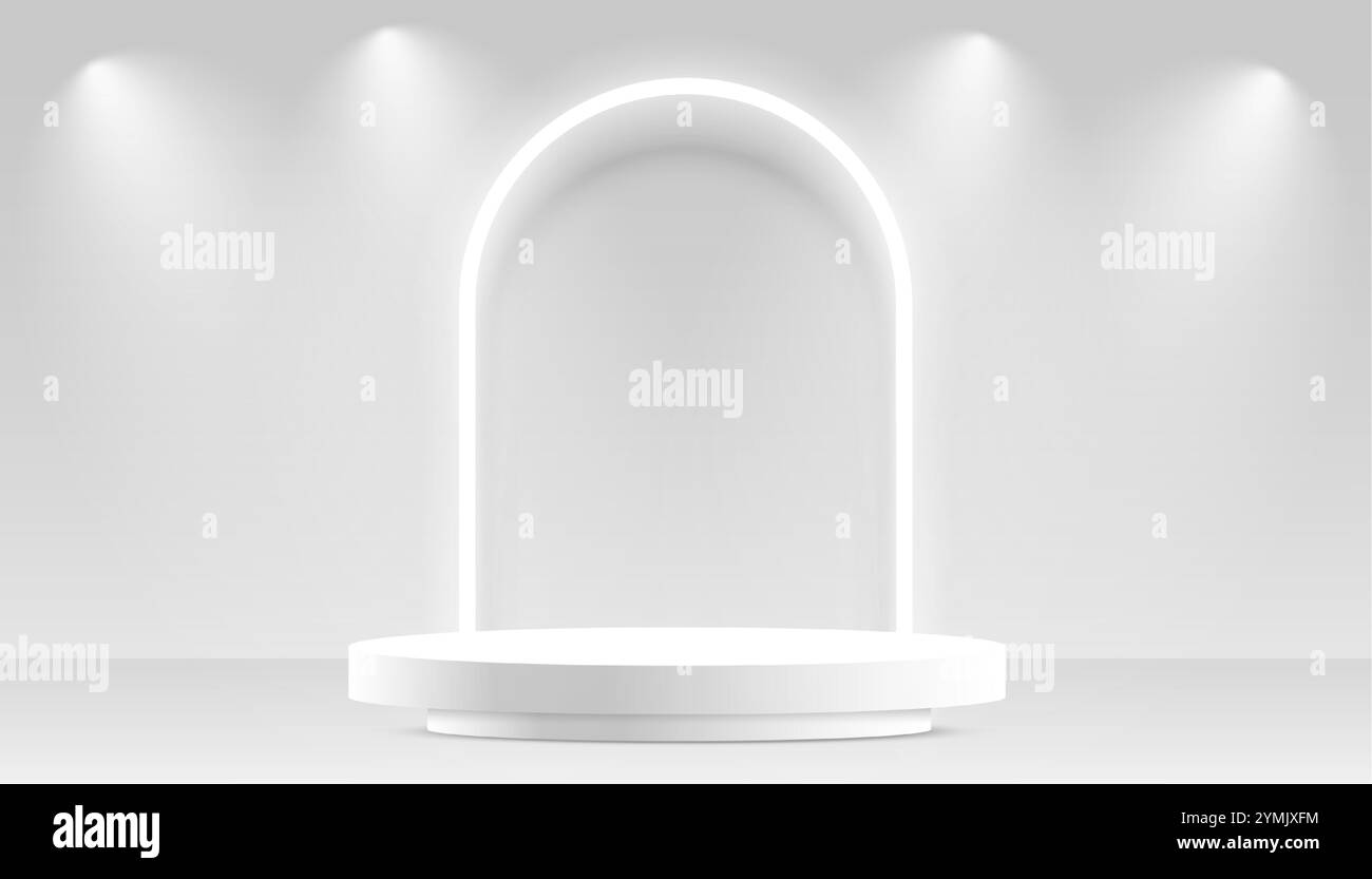 Stage Promo Background empty 3d pedestal stage background for product promo with light effect ...