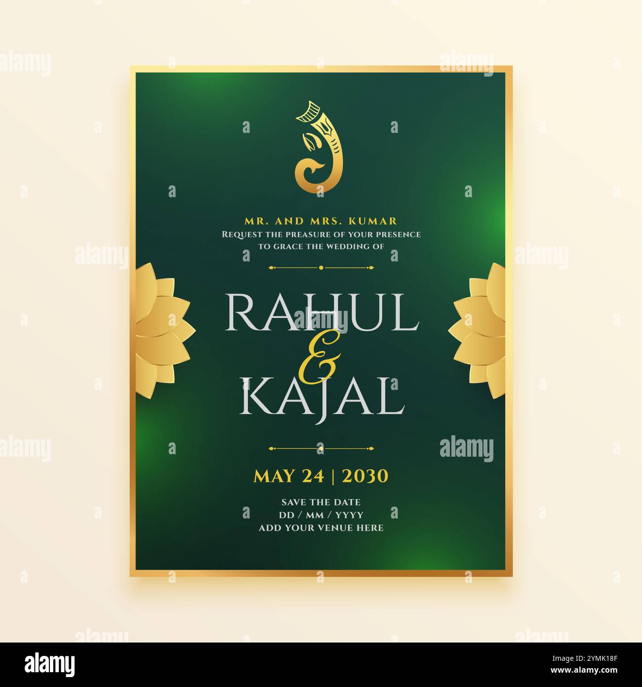 Elegant indian wedding event card template make a lasting impression