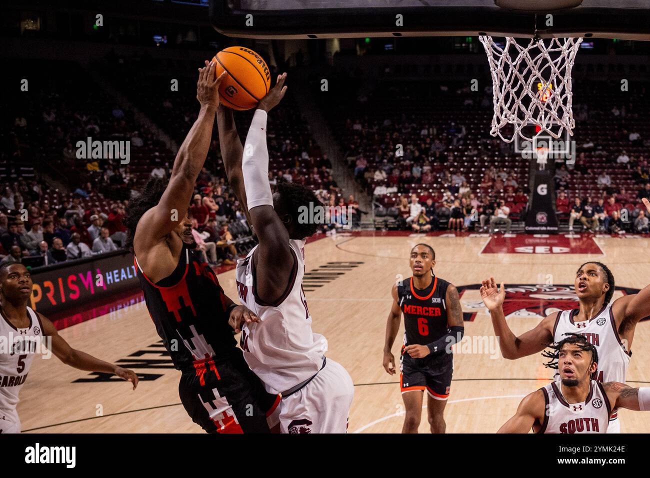 November 21, 2024: Mercer Bears guard Ahmad Robinson (4) has a pass ...