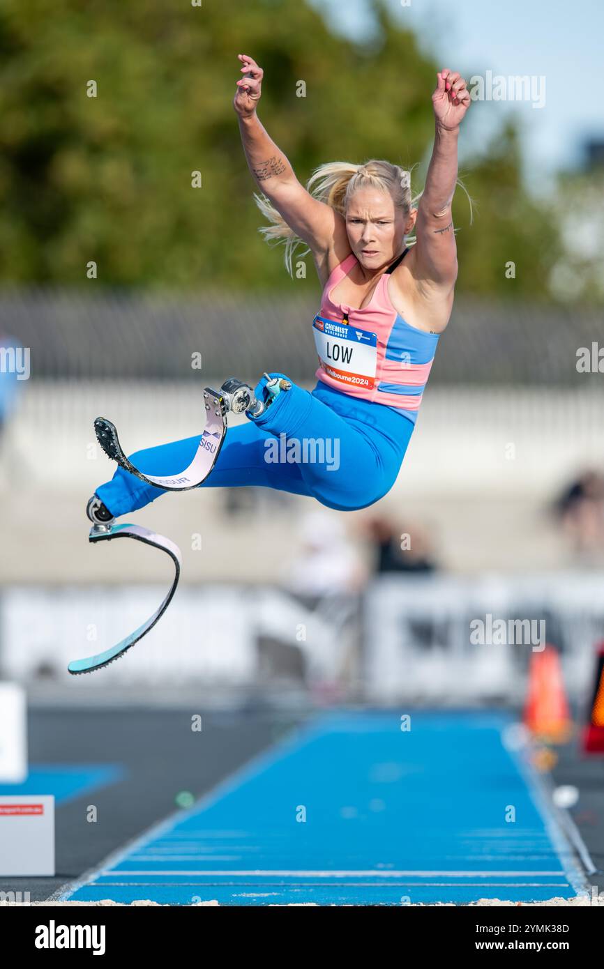 Paralympian long jumper Vanessa Low seen in action during the 2024 ...