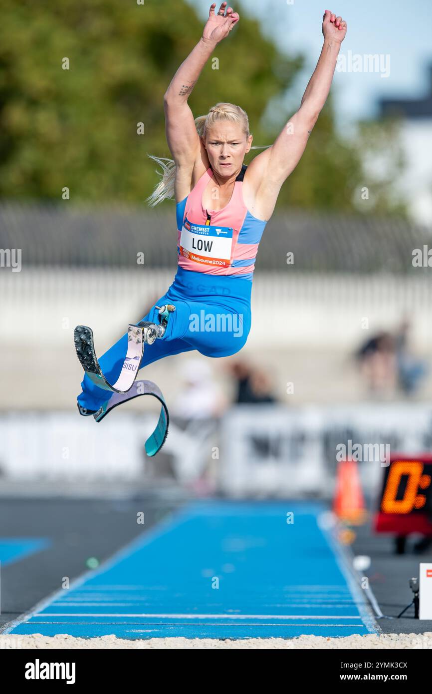 Paralympian long jumper Vanessa Low seen in action during the 2024 ...