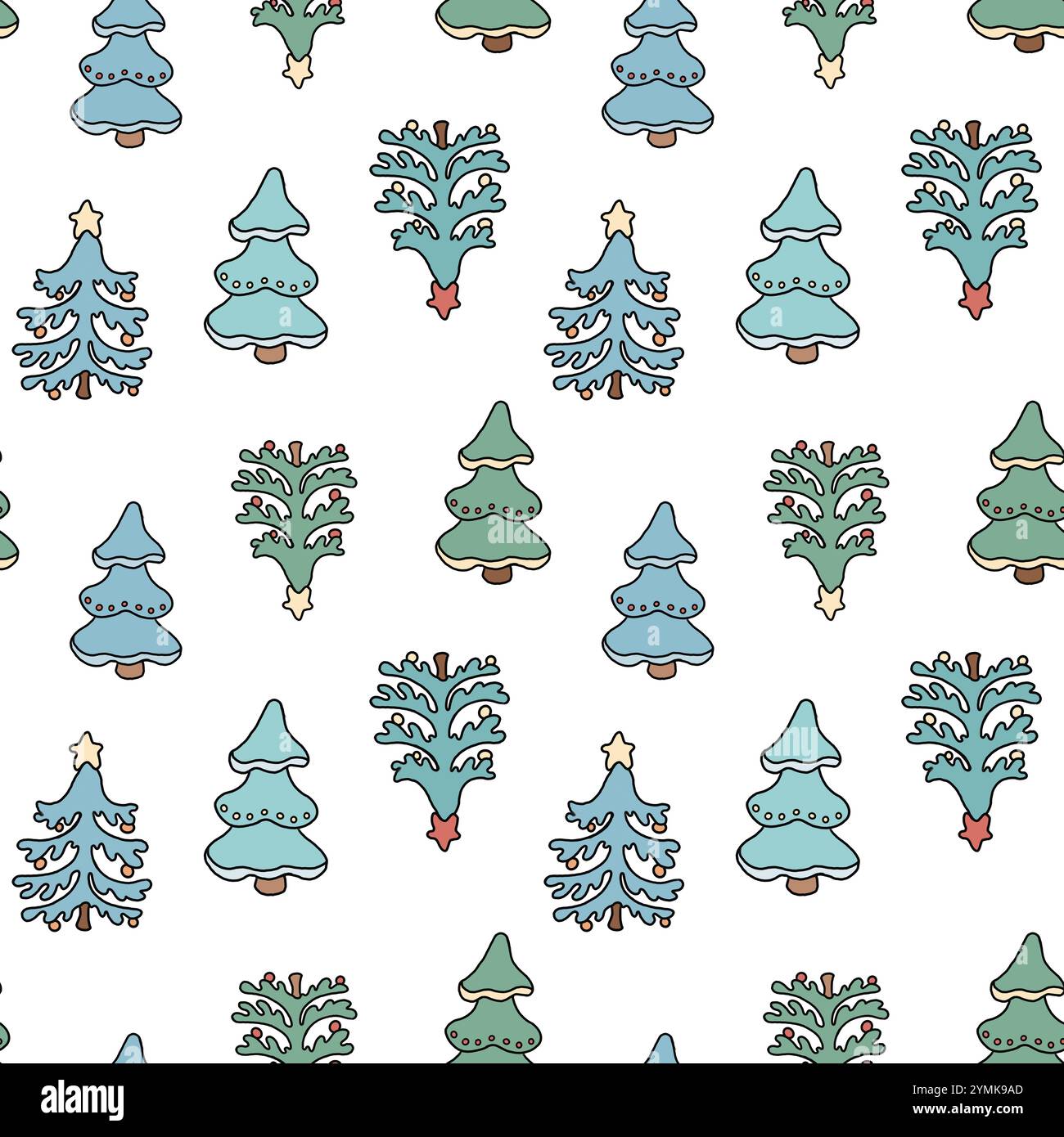 Seamless christmas trees hi-res stock photography and images - Alamy