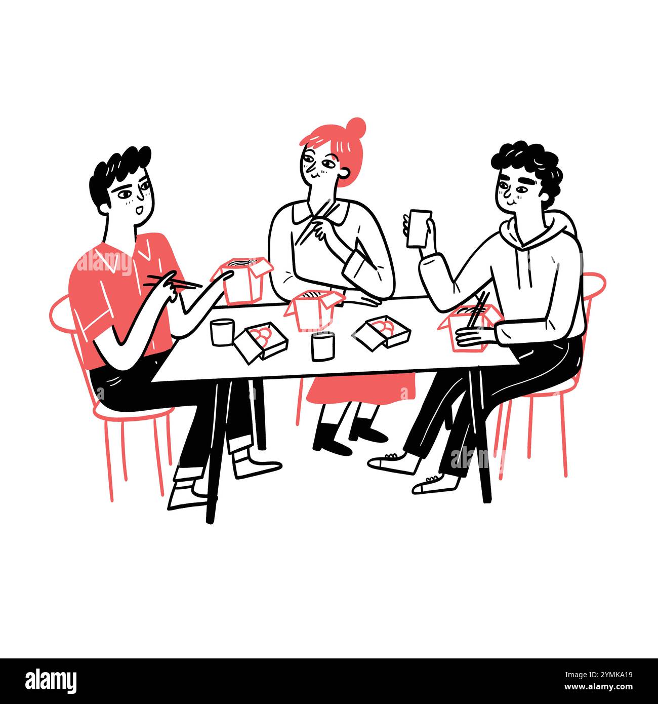 Social gathering meal Cut Out Stock Images Pictures Alamy