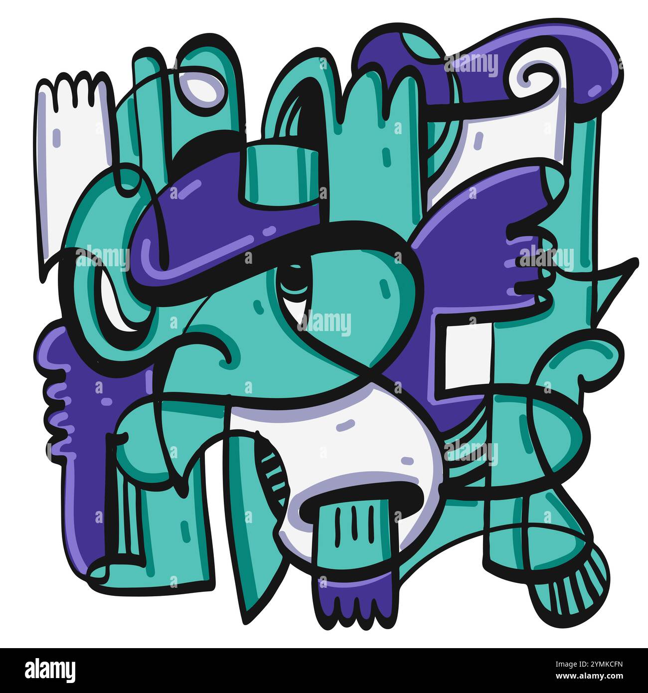 Collection of hand drawn, Vector illustration in sketch doodle style ...