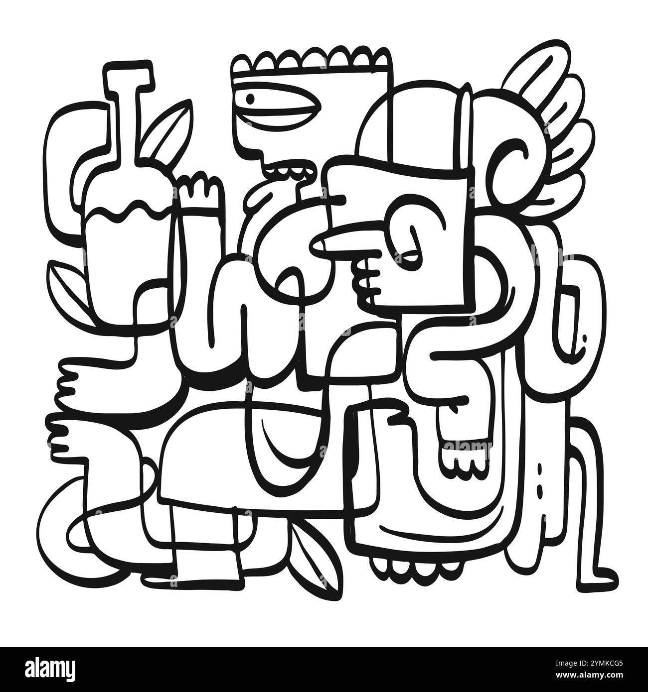 Collection of hand drawn, Vector illustration in sketch doodle style ...
