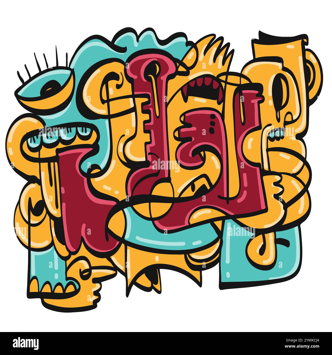 Collection of hand drawn, Vector illustration in sketch doodle style ...