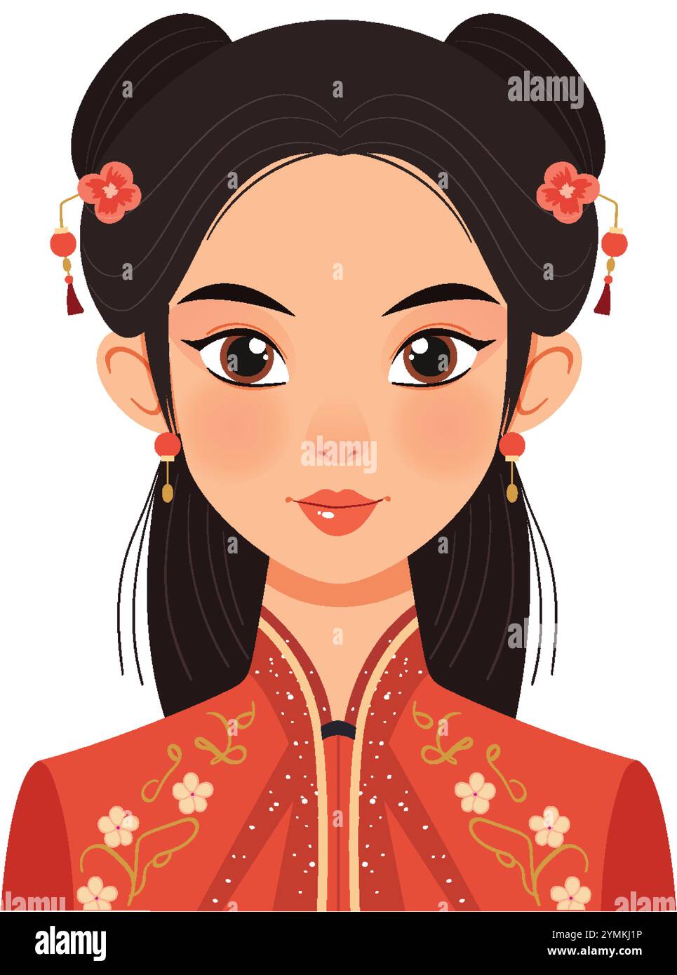 Illustration of a woman in traditional attire Stock Vector Image & Art ...