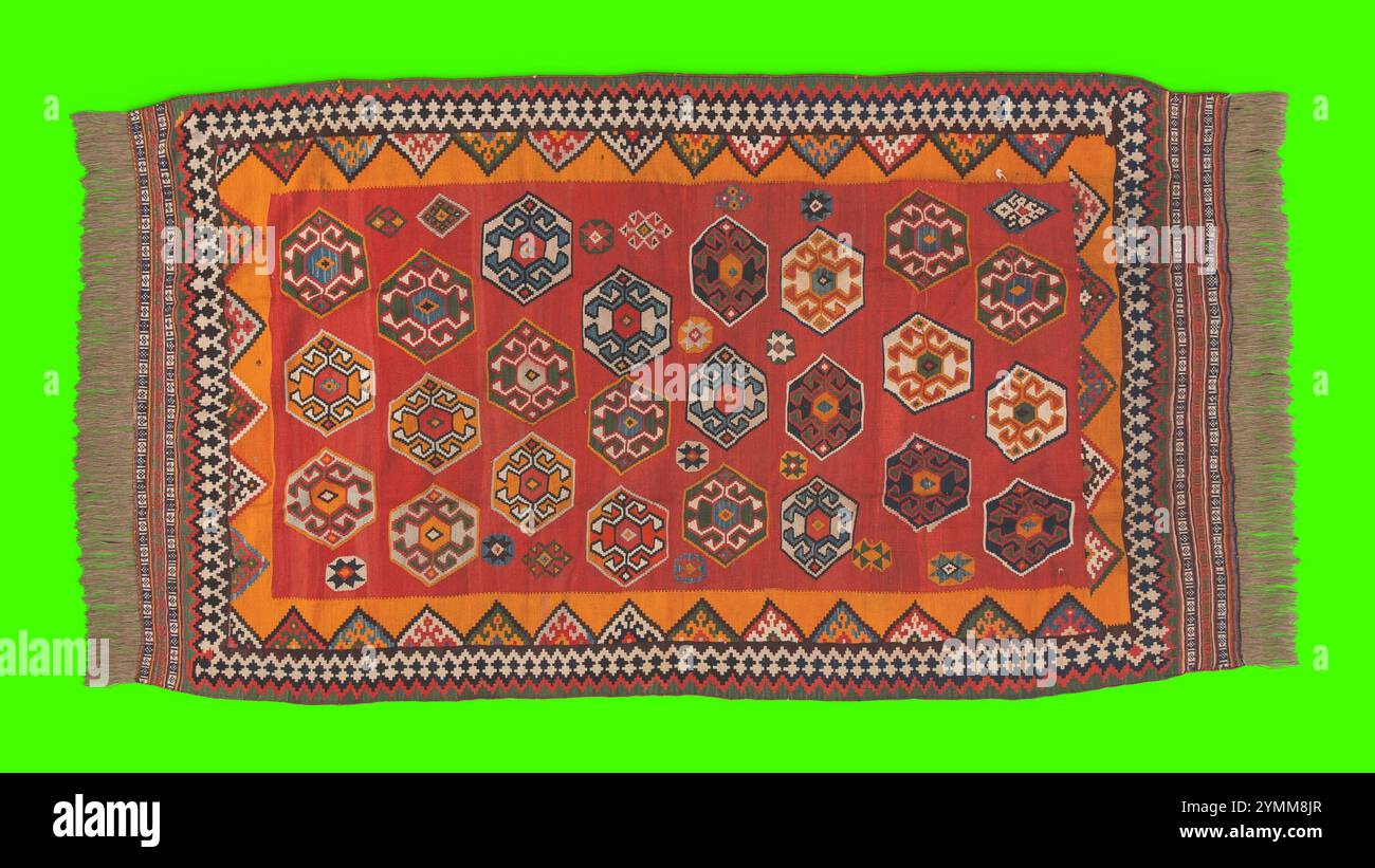 persian carpet with green background Stock Photo - Alamy