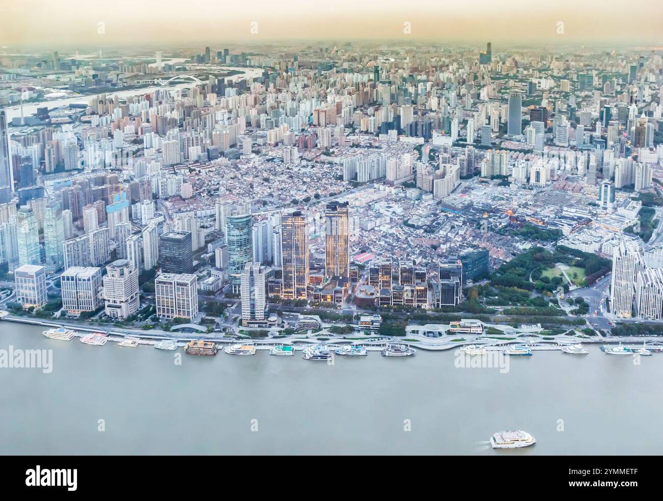 Shanghai city skyline aerial hi-res stock photography and images - Alamy