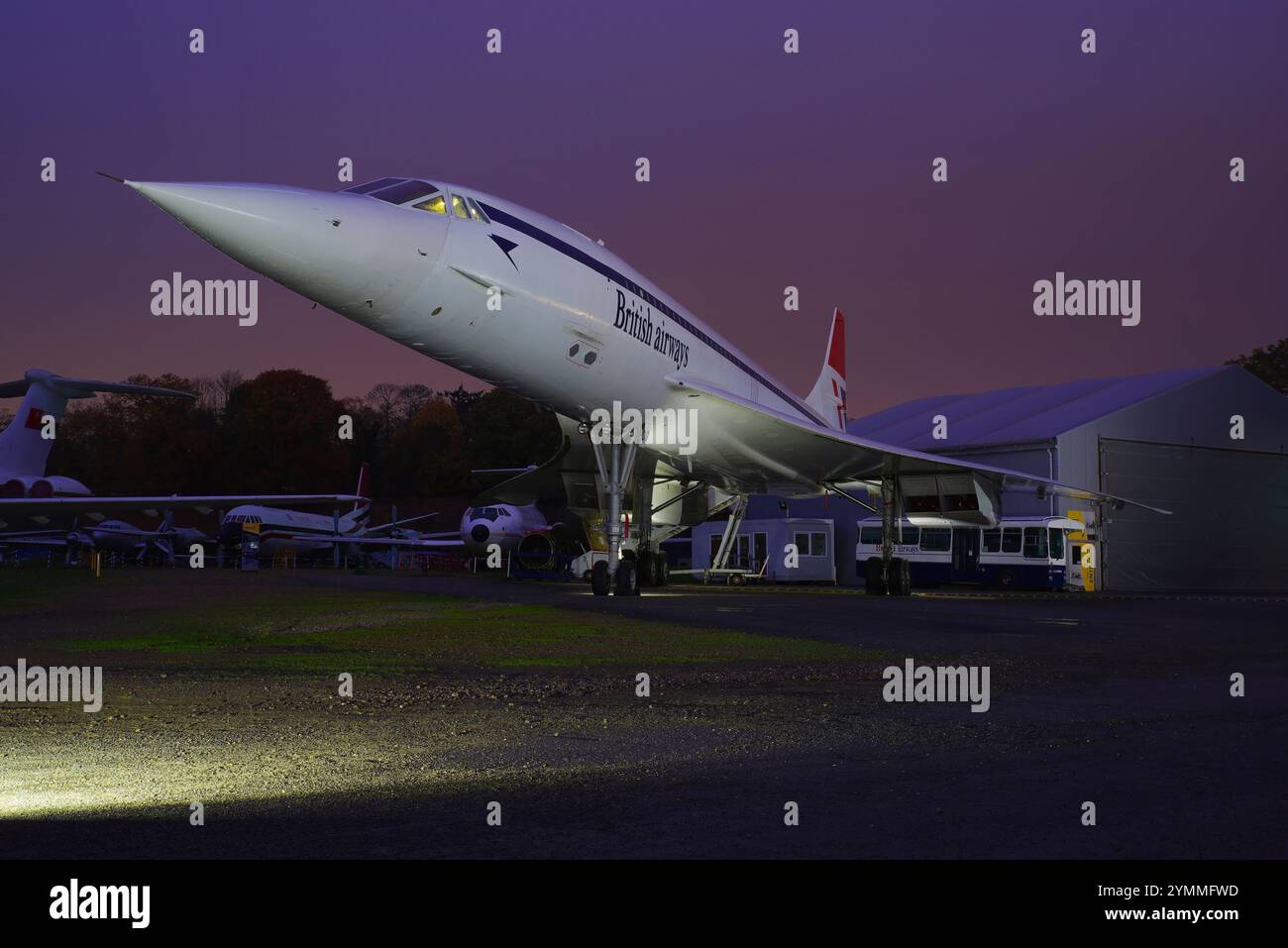 BAC Aerospatiale, Concorde, G-BBDG, Brooklands, Museum, Weybridge, England, United Kingdom. Stock Photo