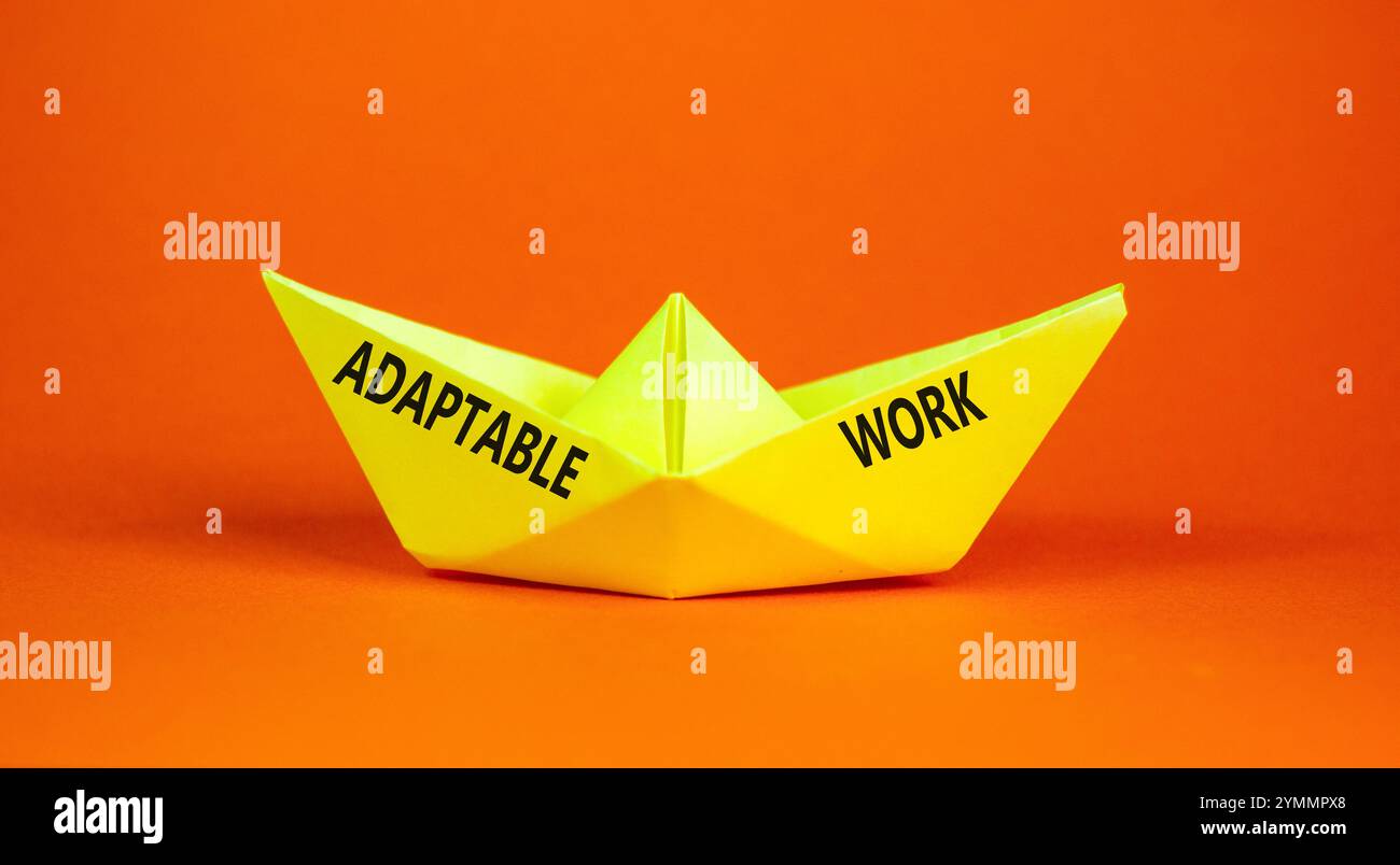 Adaptable work symbol. Concept words Adaptable work on beautiful yellow ...